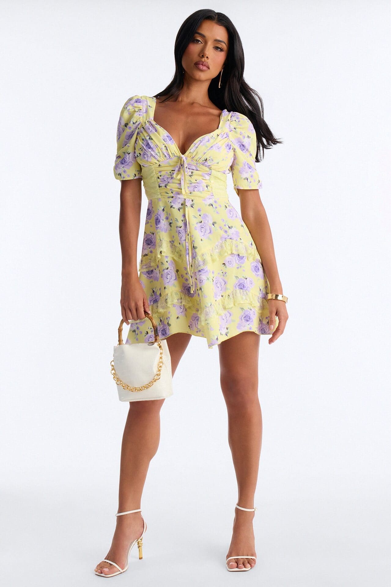 Tinsley Floral Mini Dress - Yellow/combo alternate