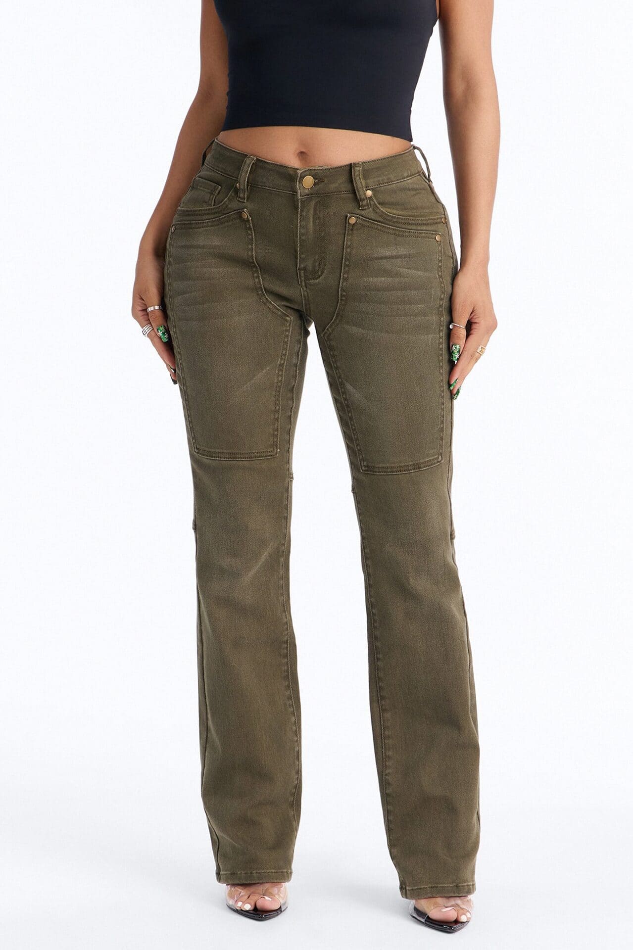 Headed West Straight Leg Pant - Olive alternate