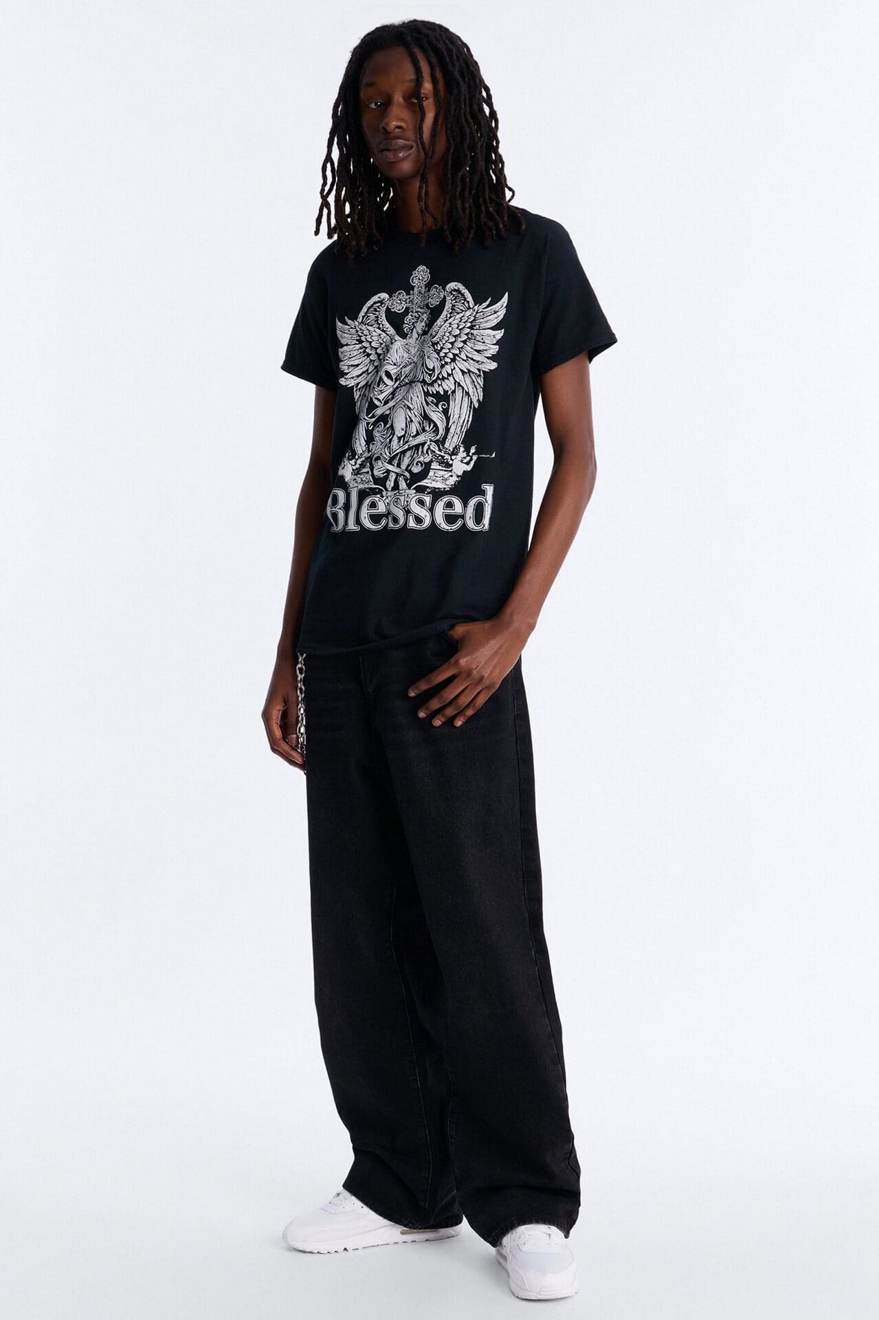 La Familia Blessed Angel Short Sleeve Tee - Black alternate