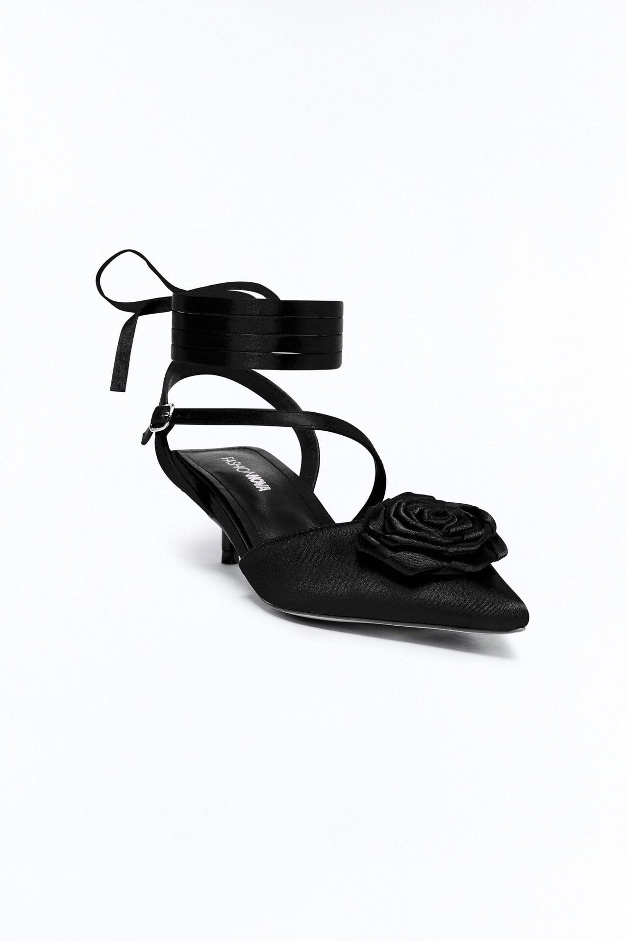 Mella Flower Wrap Up Pumps - Black alternate