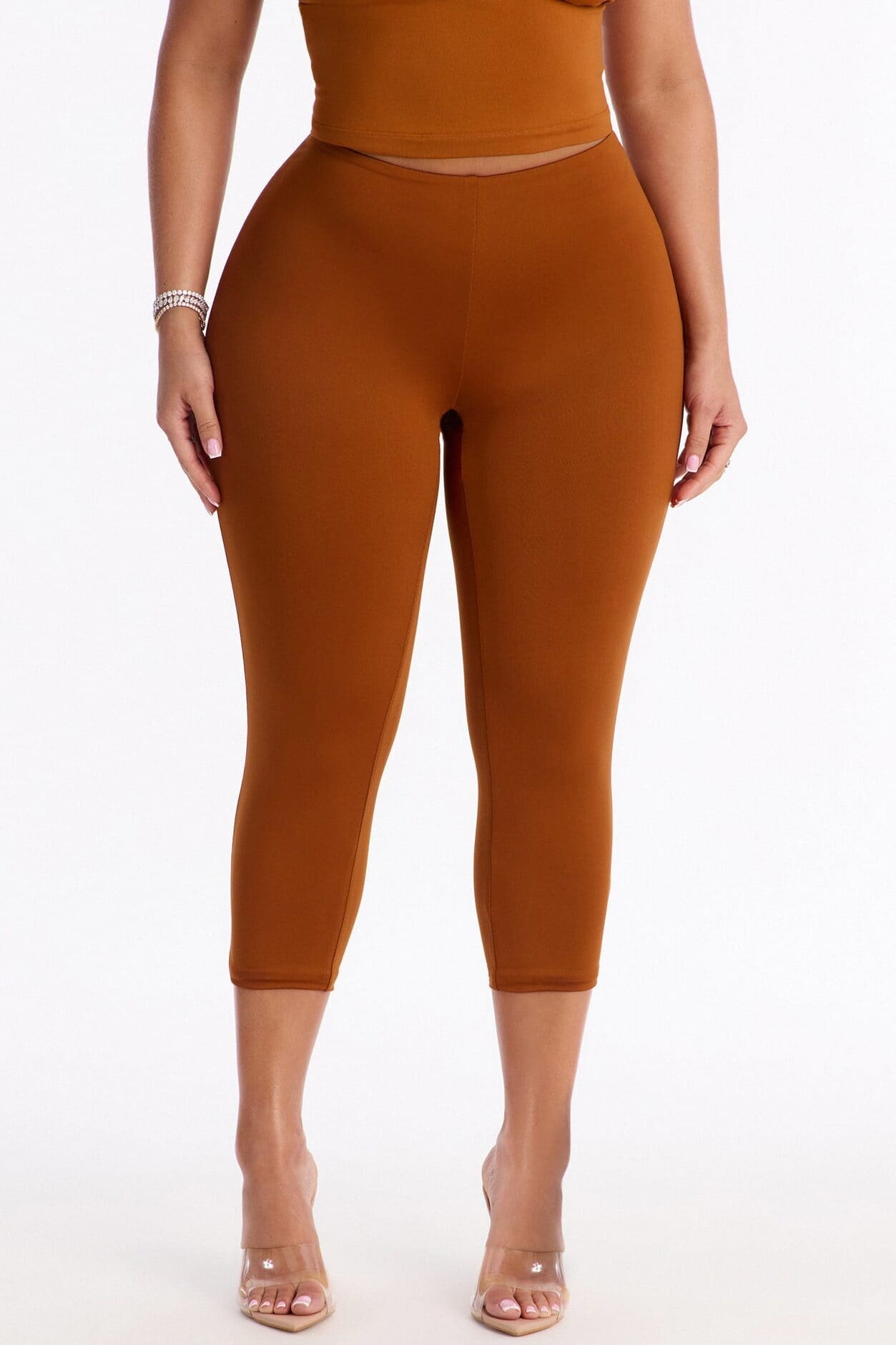 Contour Double Lined Capri Pant - Copper alternate