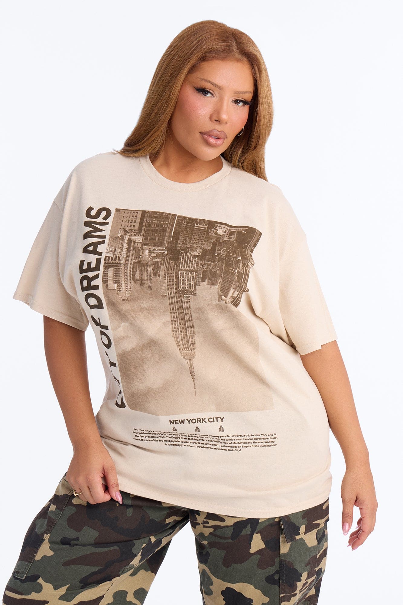 City Of Dreams NY Graphic Tshirt - Taupe