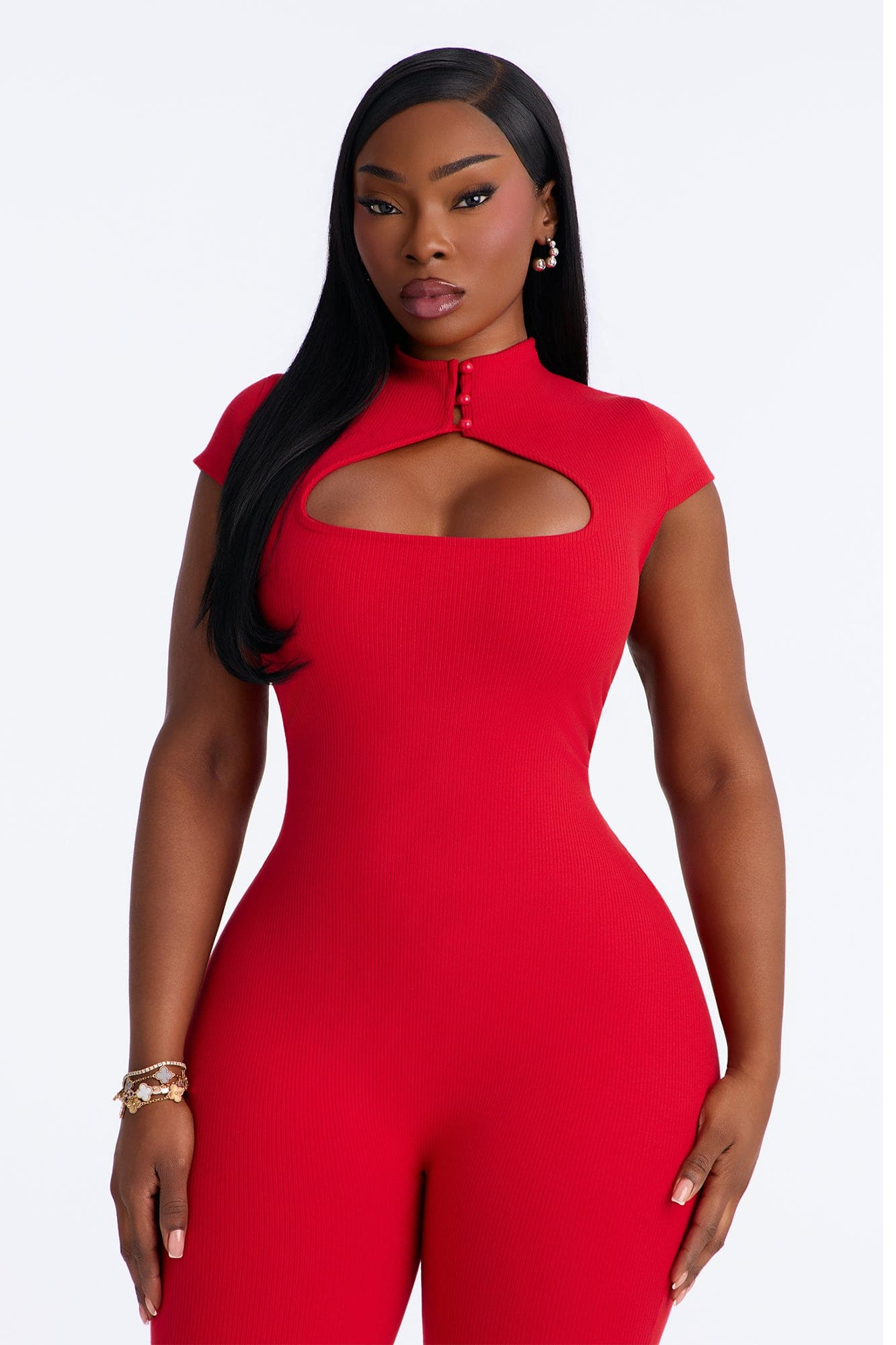 Gigi Snatched Jumpsuit - Red alternate