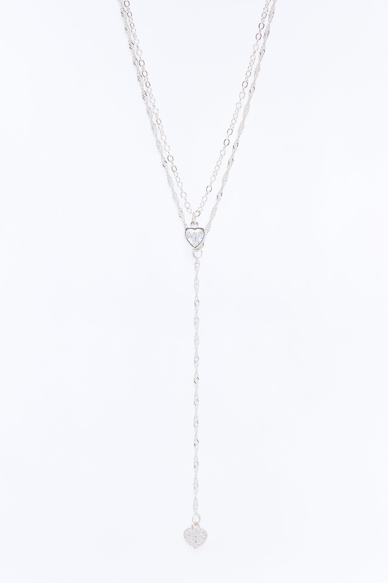Never Letting You Go Heart Necklace - Silver