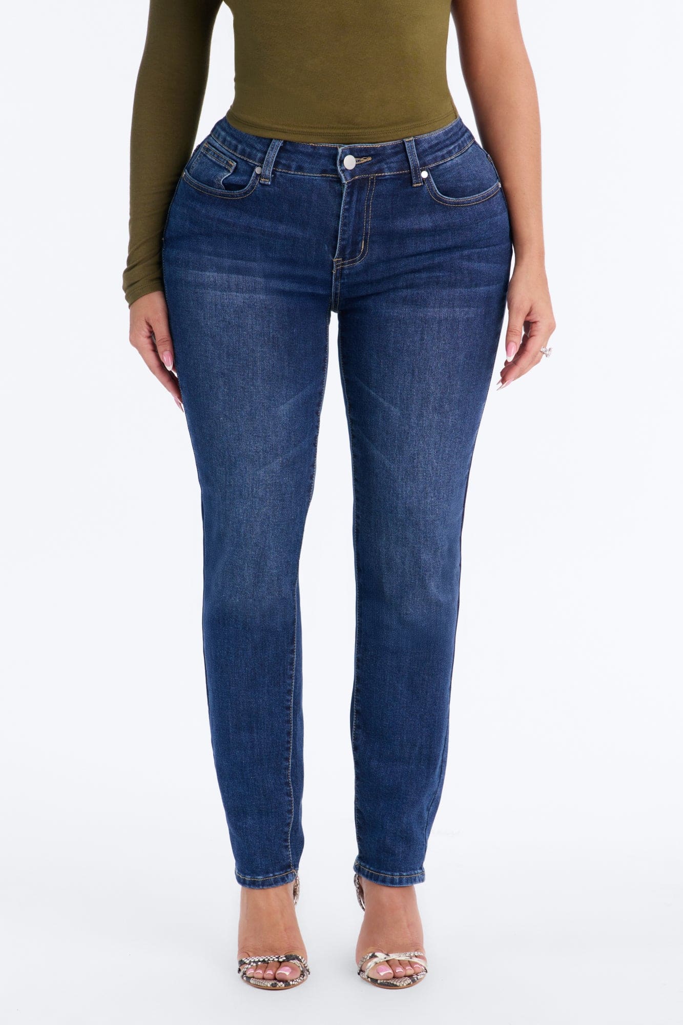 C'est La Vie Classic Stretch Skinny Jeans - Dark Wash alternate