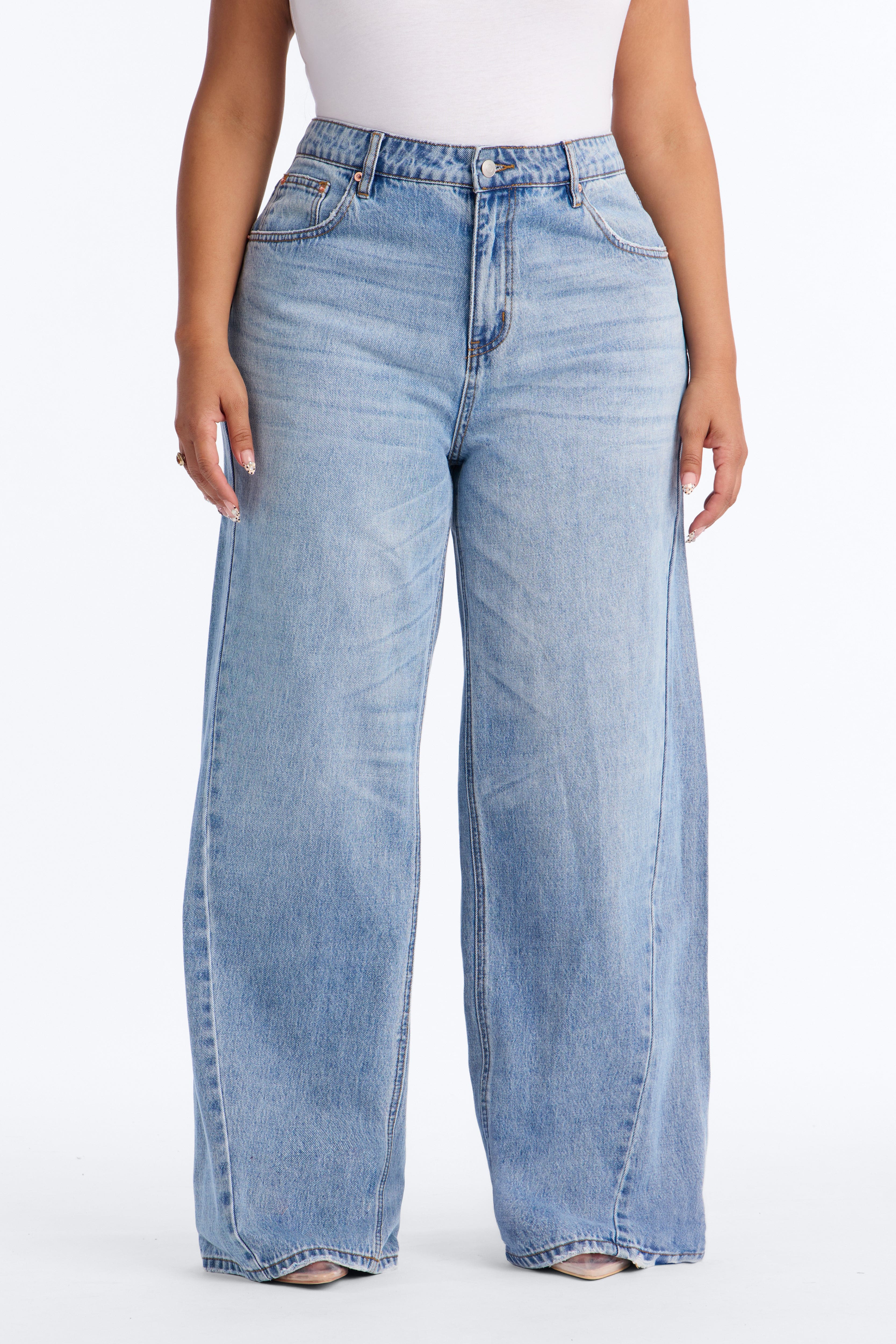 Chicago Edition Non Stretch Wide Leg Jeans - Medium Wash alternate