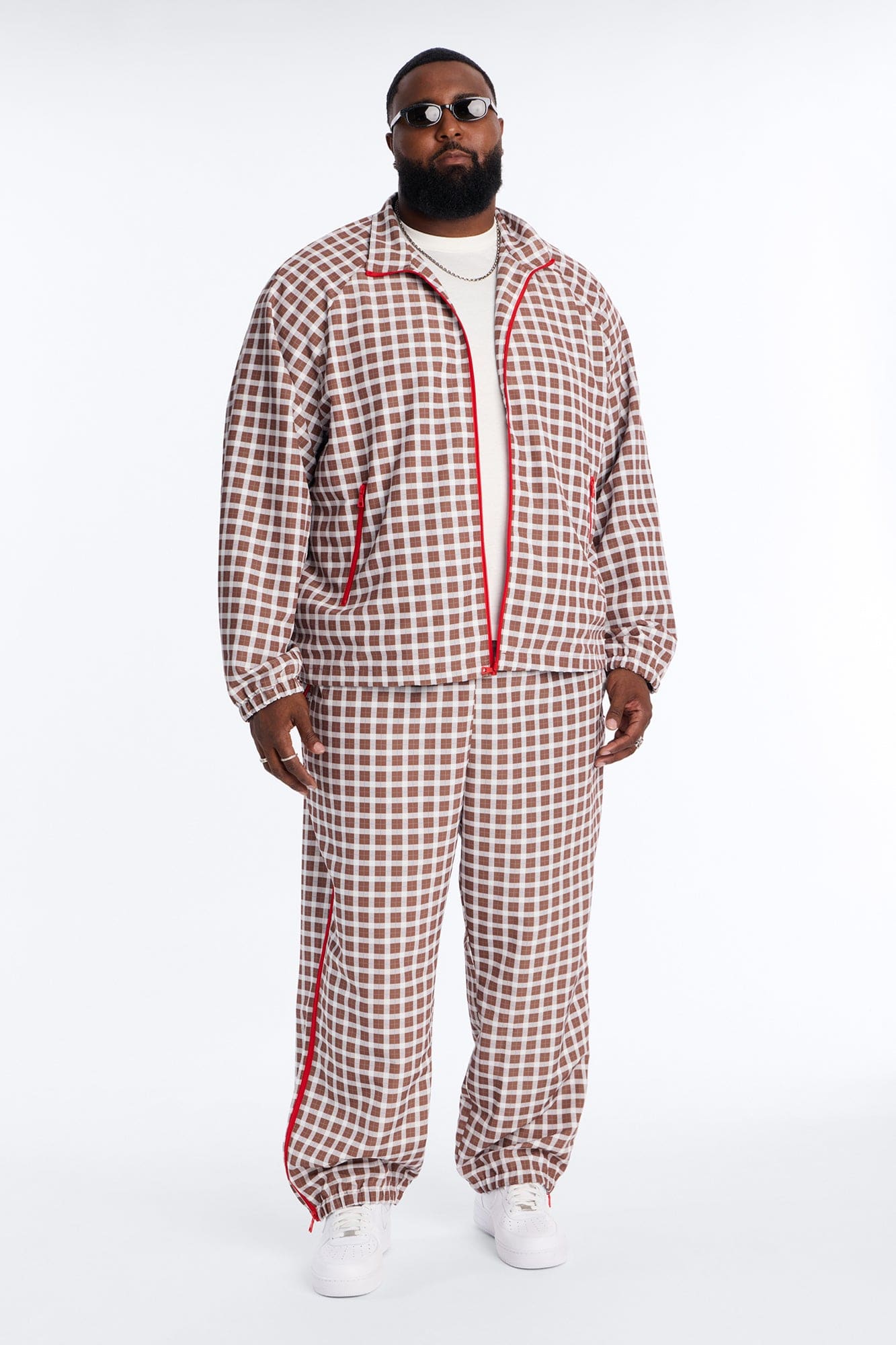 Baggy Players Club Side Zip Pant - Brown/combo alternate