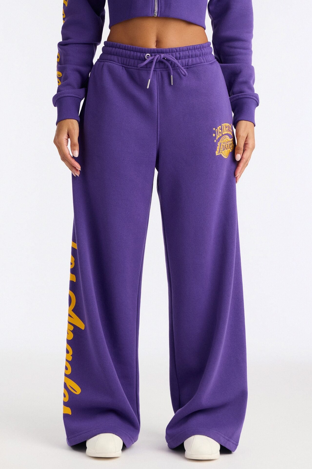 NBA LA Lakers Fleece Wide Leg Pants - Purple image 2