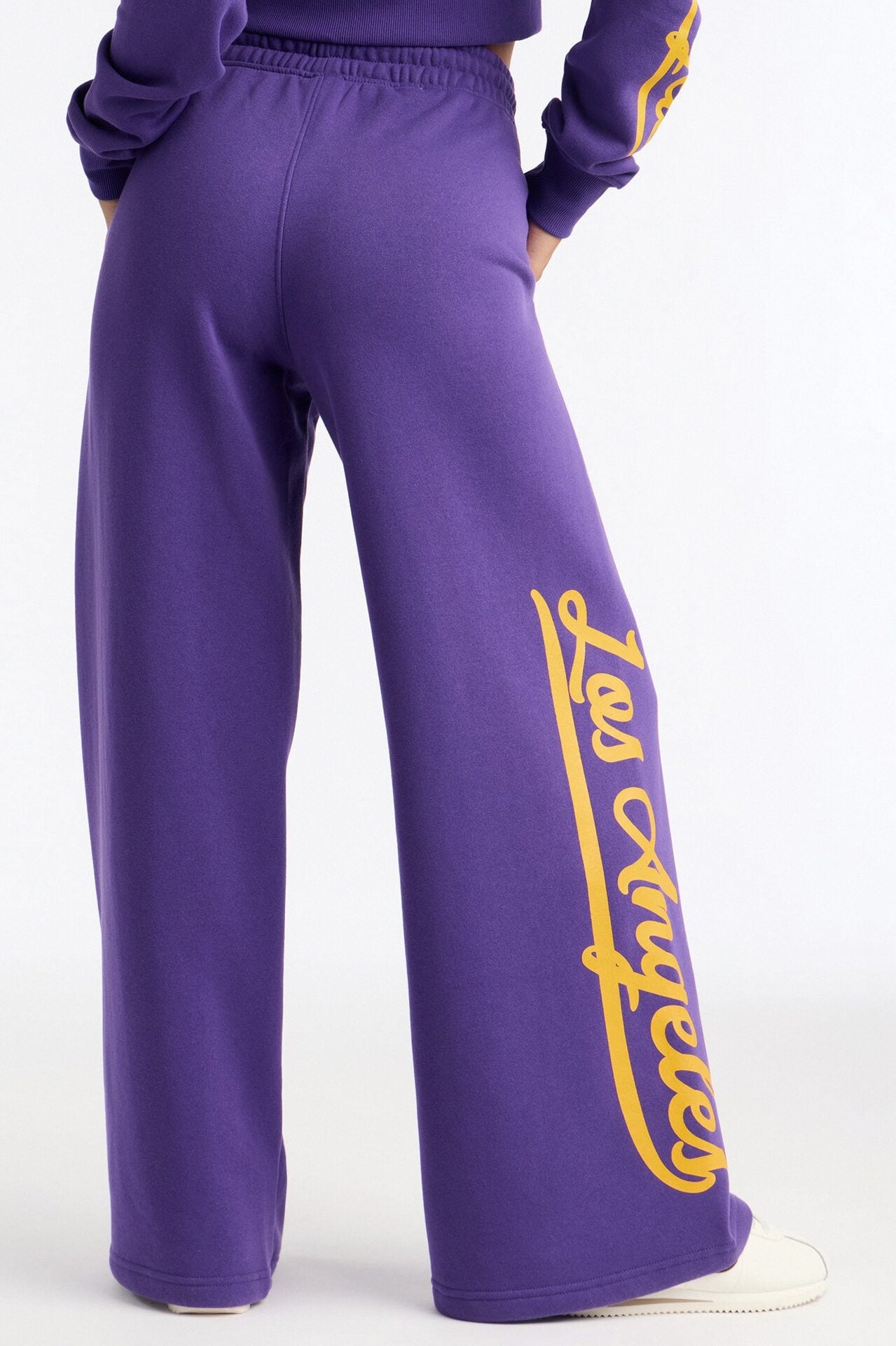 NBA LA Lakers Fleece Wide Leg Pants - Purple image 5