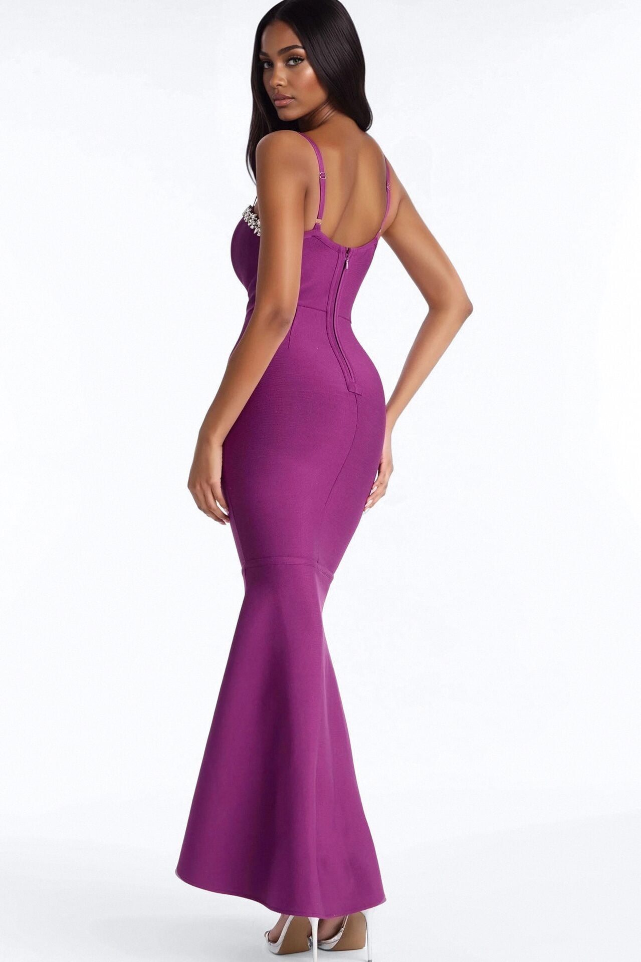 All The Stars Mermaid Bandage Gown - Purple image 4