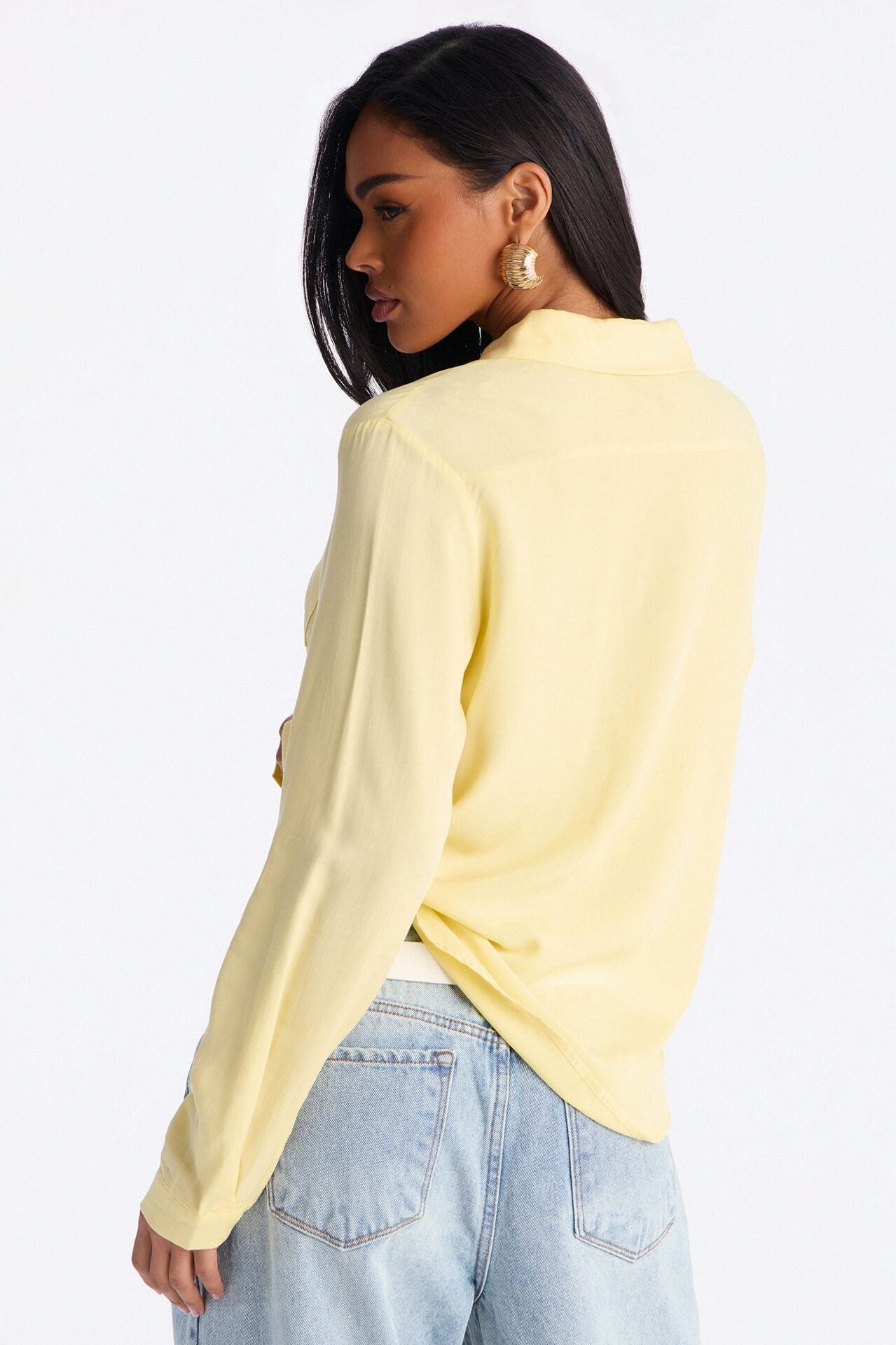Aurora Woven Top - Butter Yellow image 3