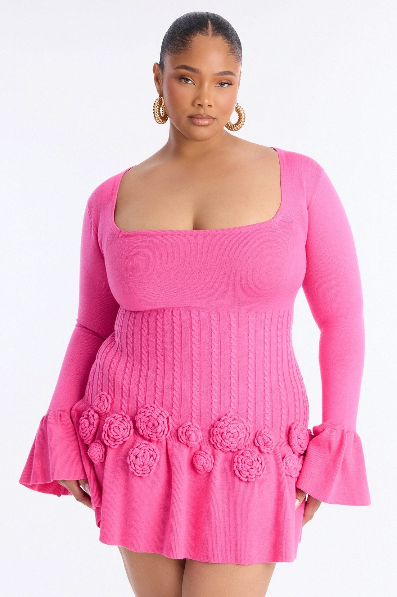 Silvana Rose Sweater Mini Dress - Pink image 5
