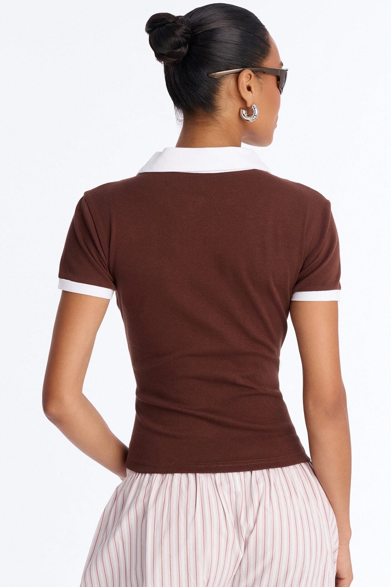NYC Soccer Fitted Polo - Brown image 4