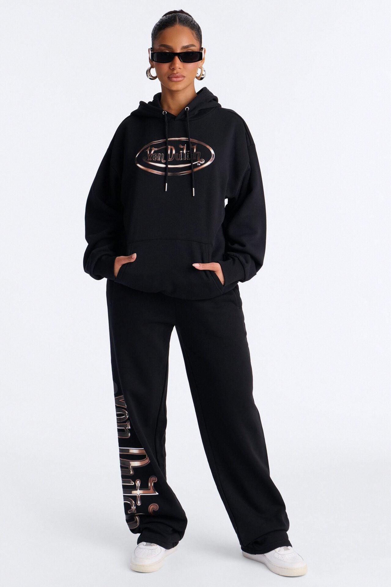 Von Dutch Motion Fleece Hoodie - Black image 2