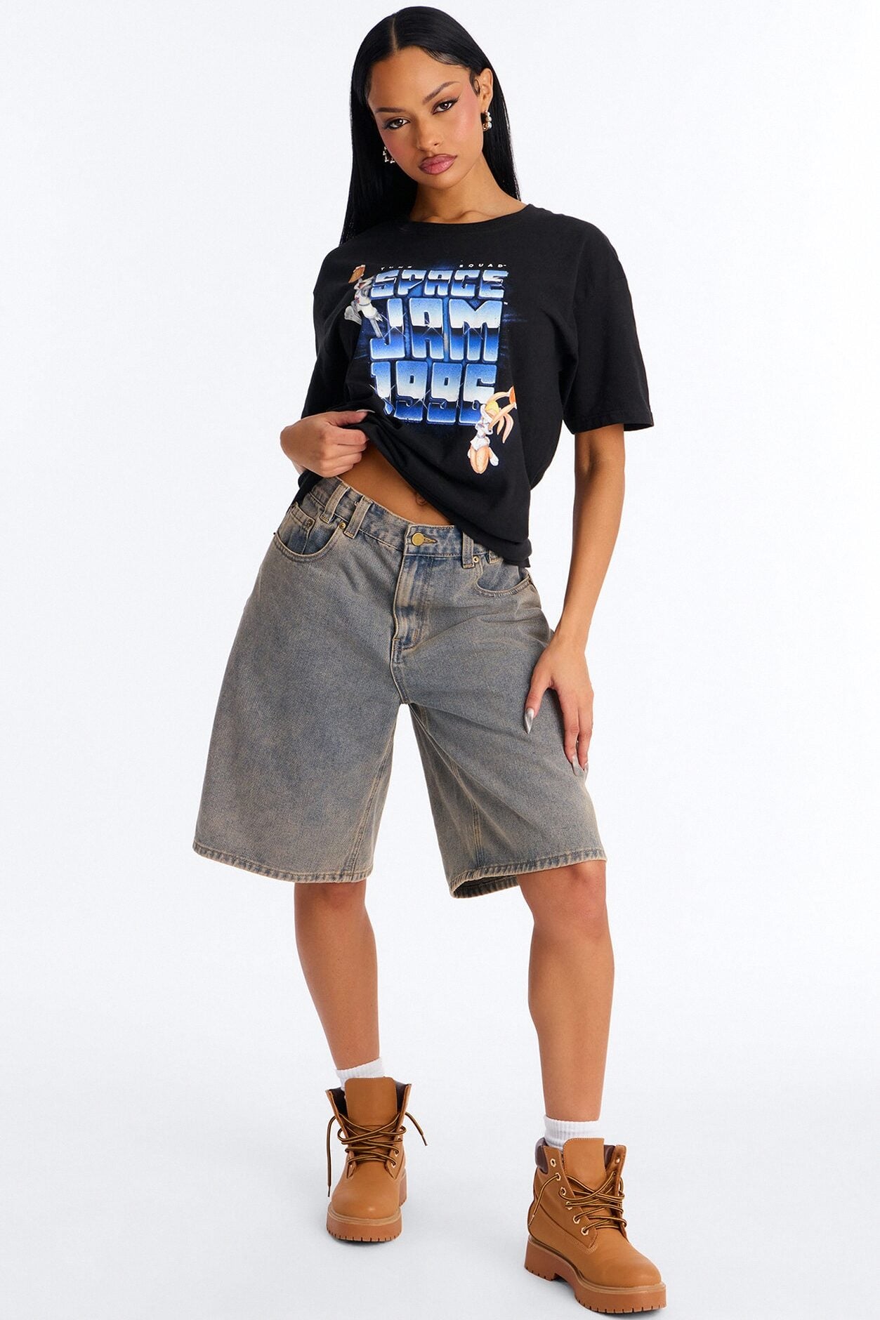 Space Jam 1996 Tee - Black image 2