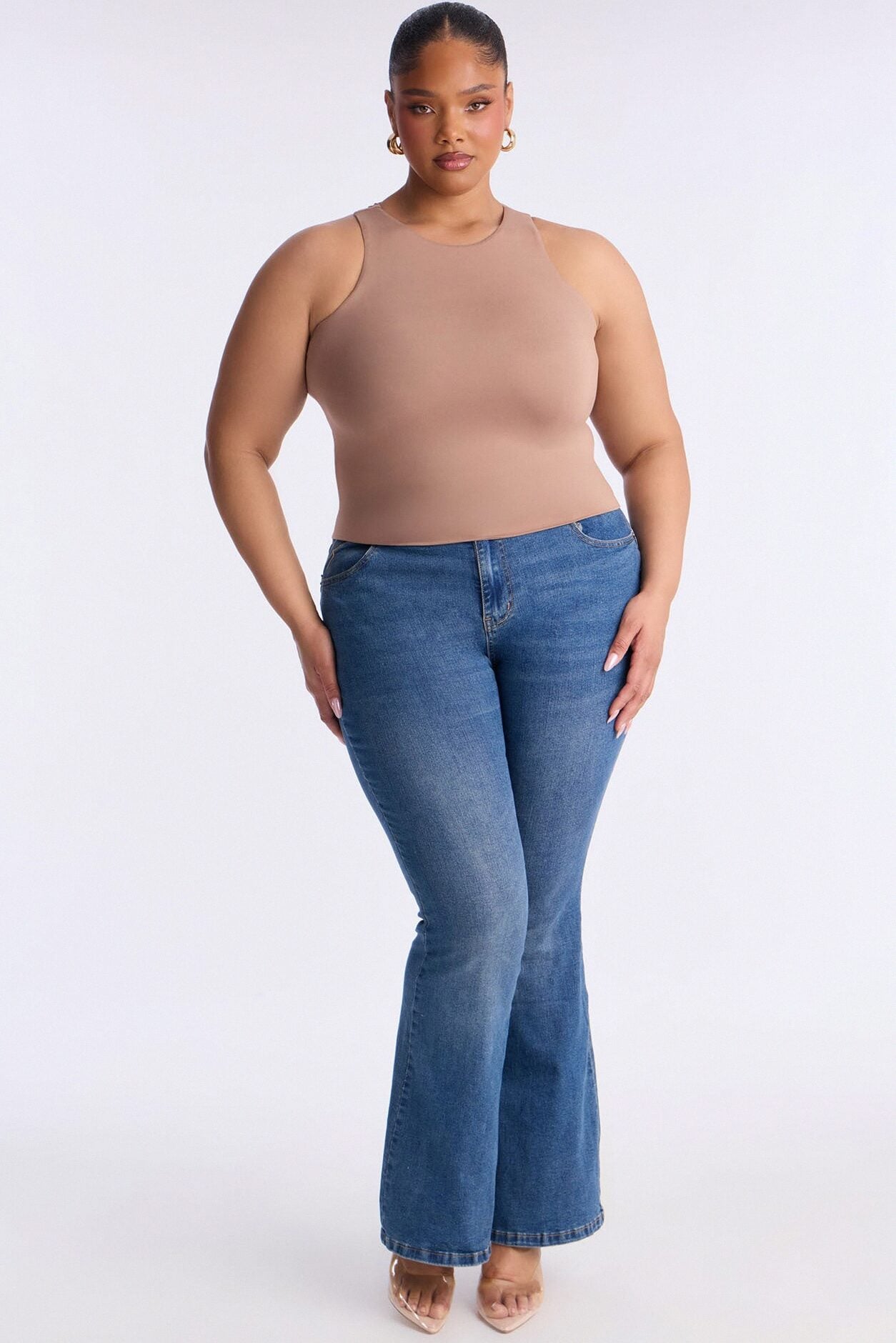 Jamie Double Lined Tank Top - Taupe image 6