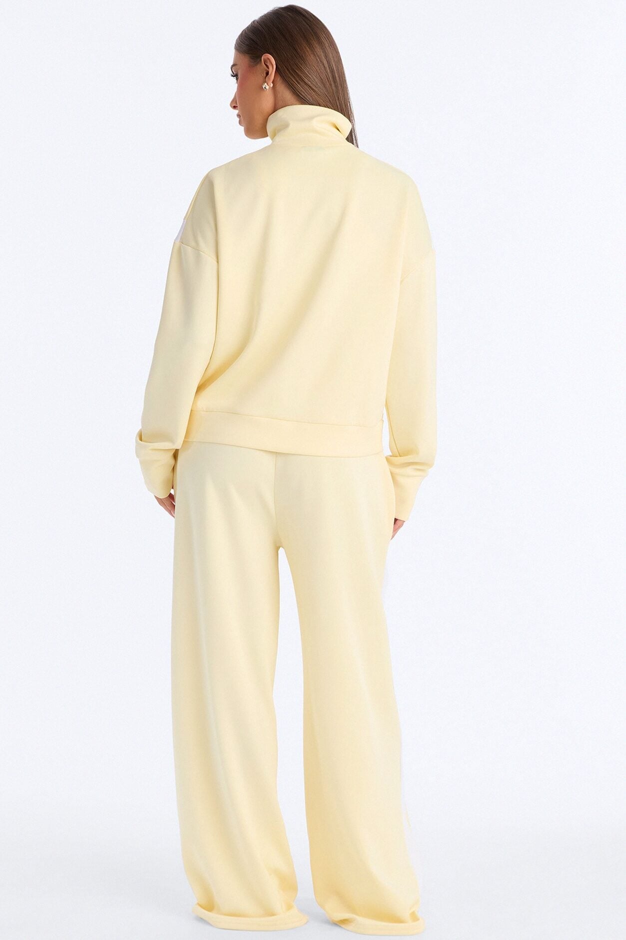 Stacy Scuba Zip Up Pant Set - Yellow image 3