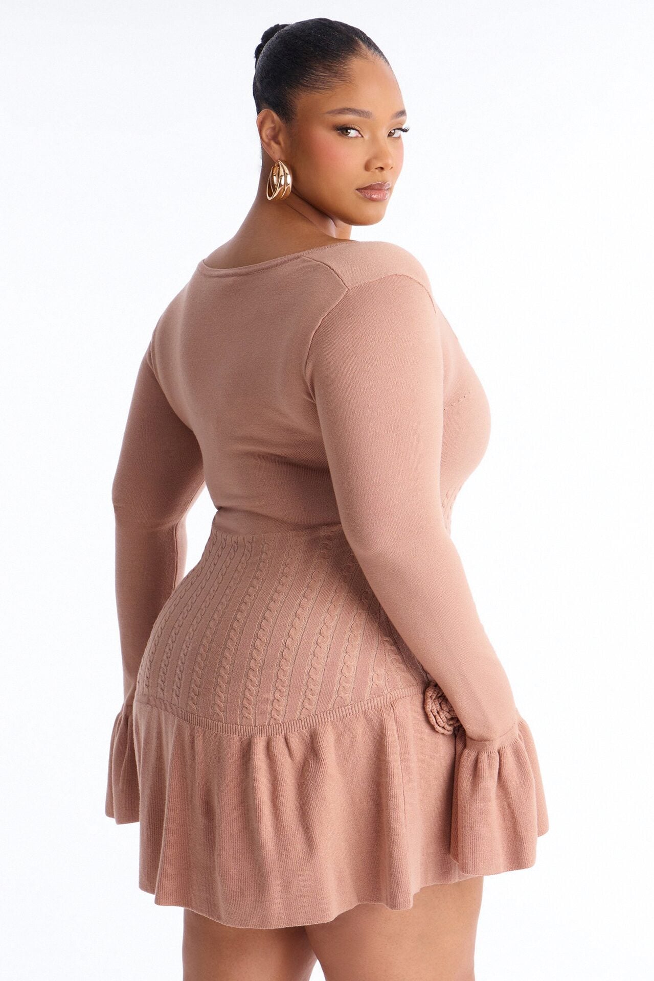 Silvana Rose Sweater Mini Dress - Mocha image 7