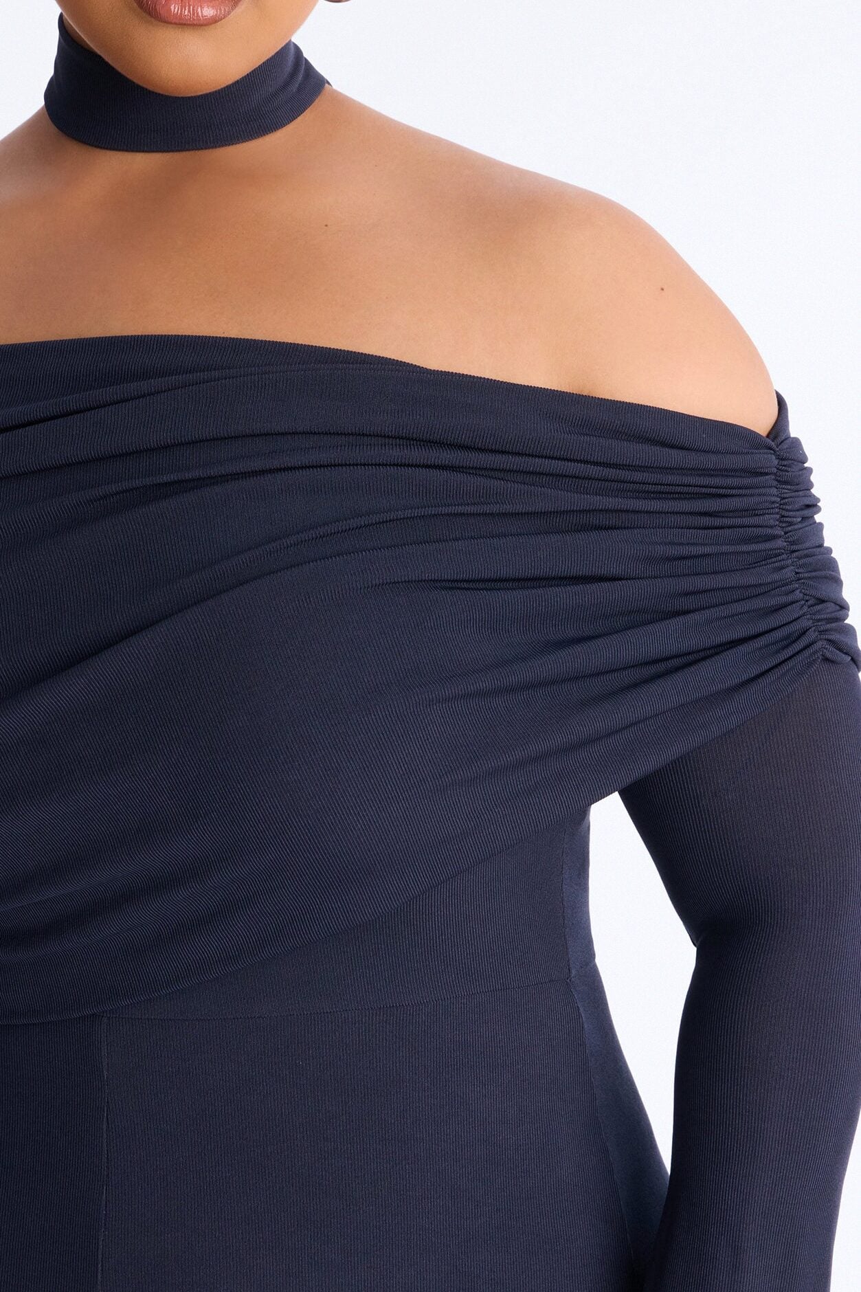Kendall Choker Flare Leg Jumpsuit - Navy image 7