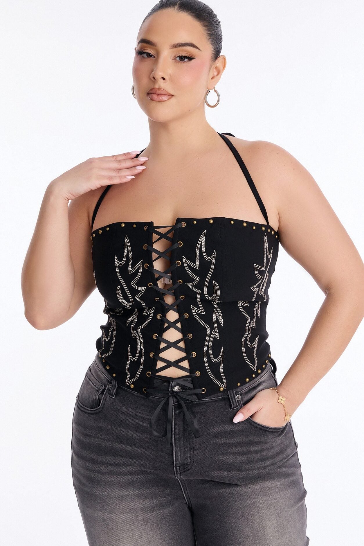 Desert Rider Corset Top - Black image 4