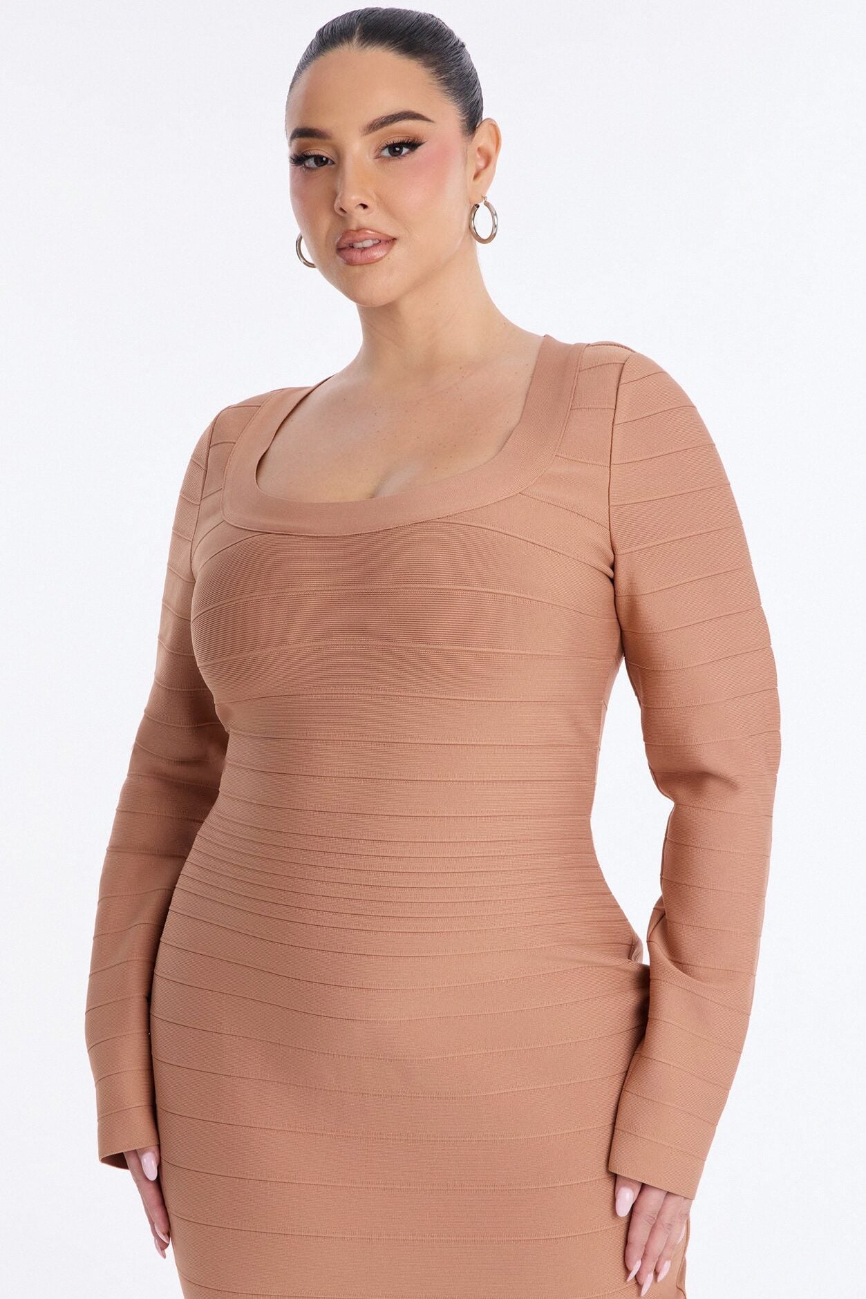 Keira Bandage Midi Dress - Taupe image 6