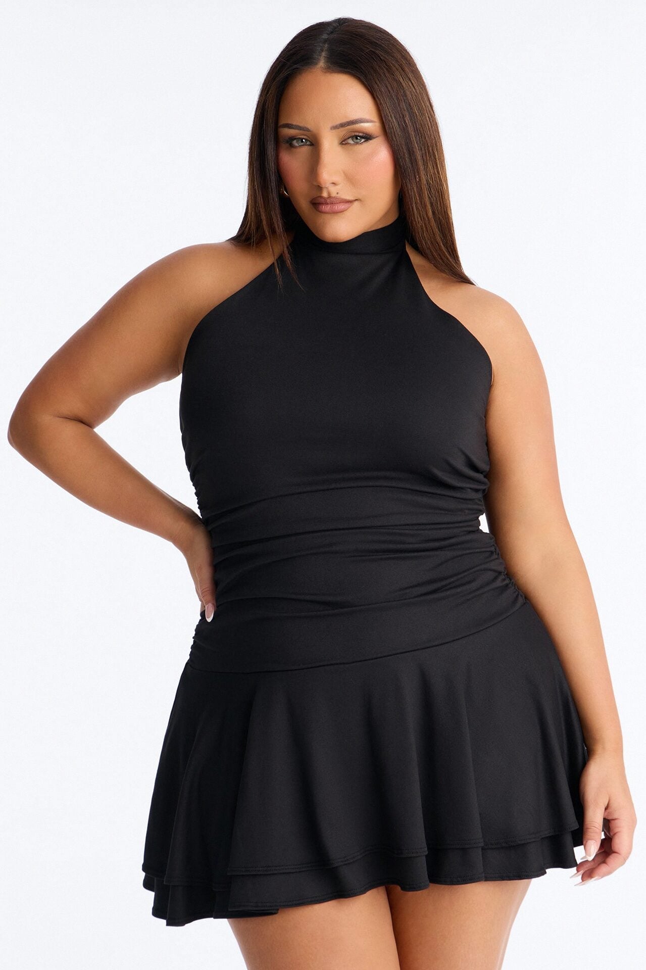 In The Spotlight Sleeveless Mini Dress - Black image 6