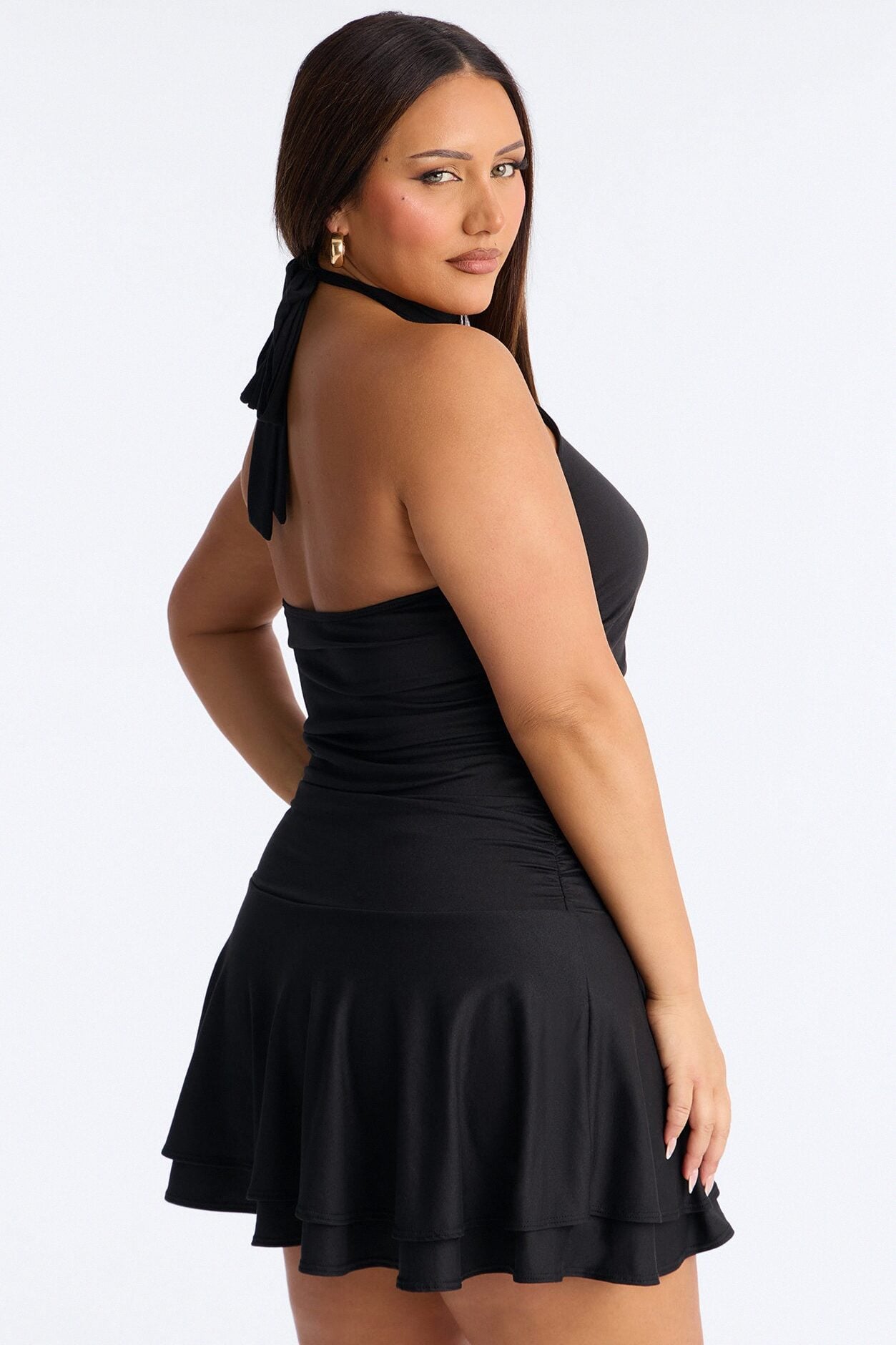 In The Spotlight Sleeveless Mini Dress - Black image 7