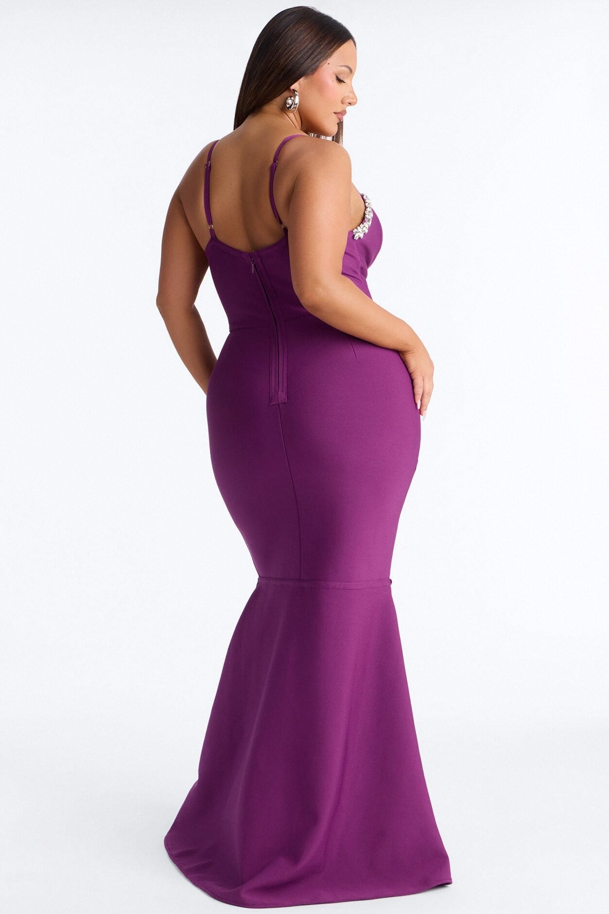 All The Stars Mermaid Bandage Gown - Purple image 8