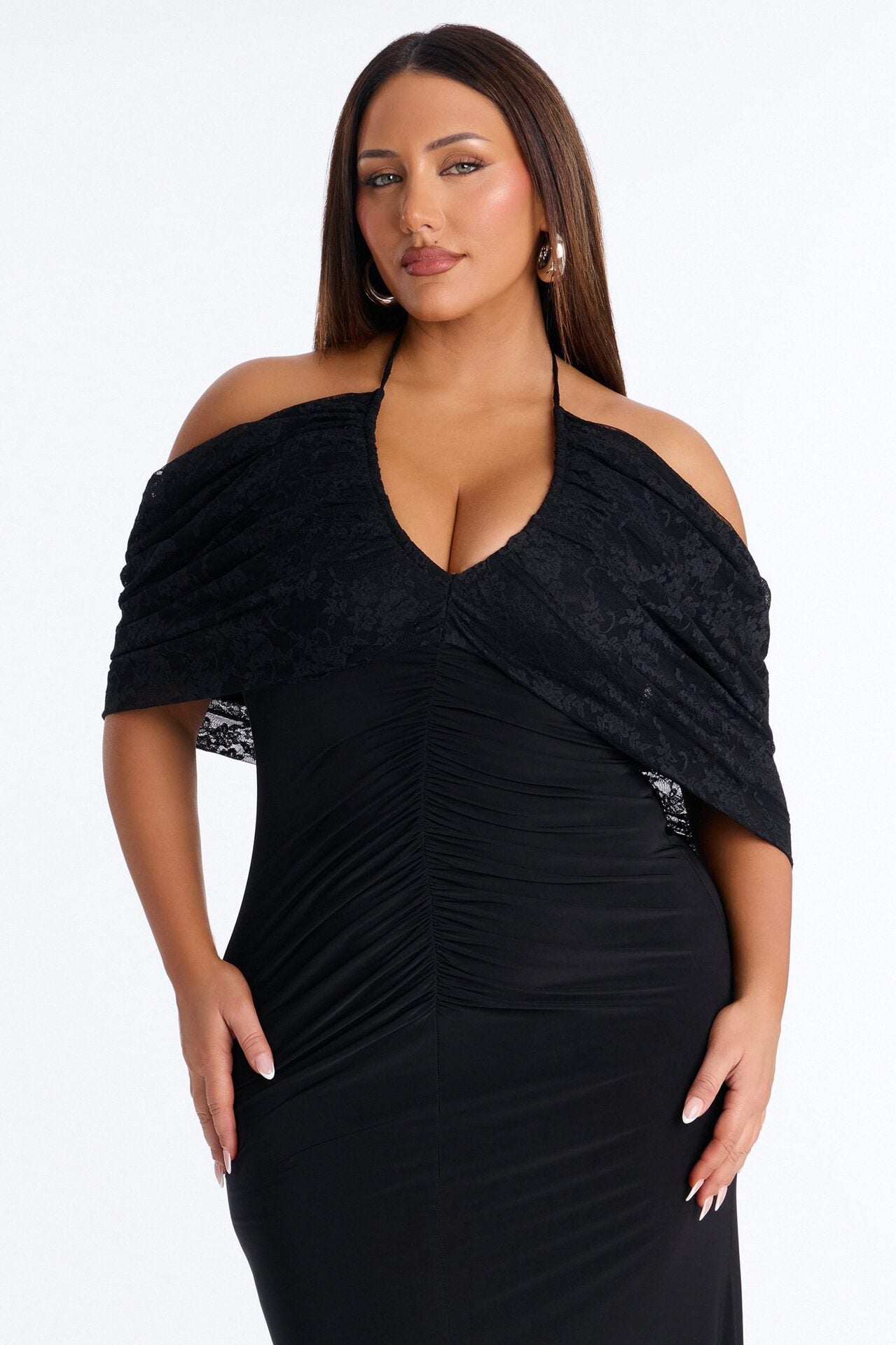 Loveable Aura Lace Maxi Dress - Black image 6