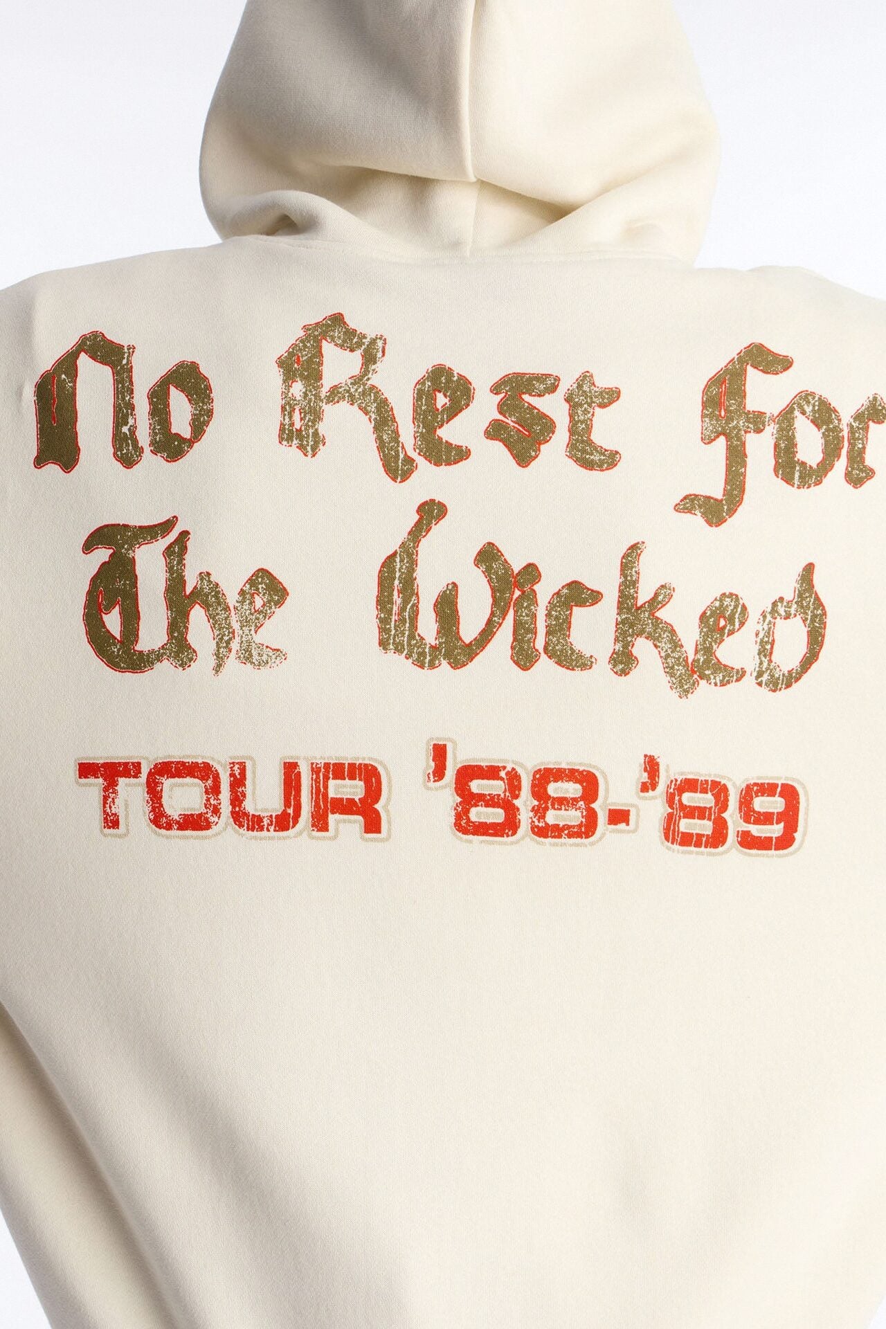 Ozzy Osbourne Tour 88 Vintage Hoodie - Cream image 5