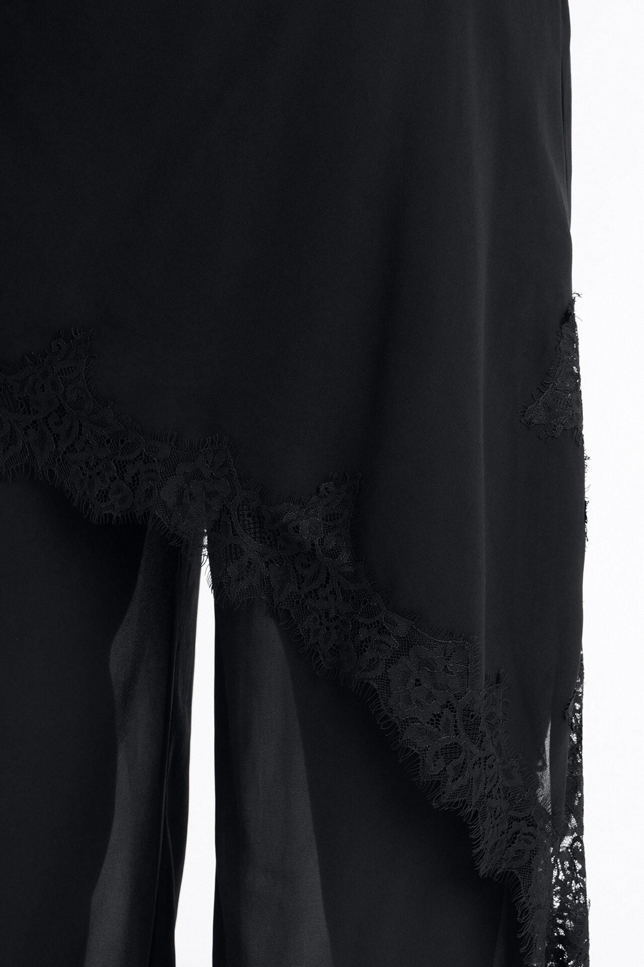 Gia Asymmetrical Lace Jumpsuit - Black image 7