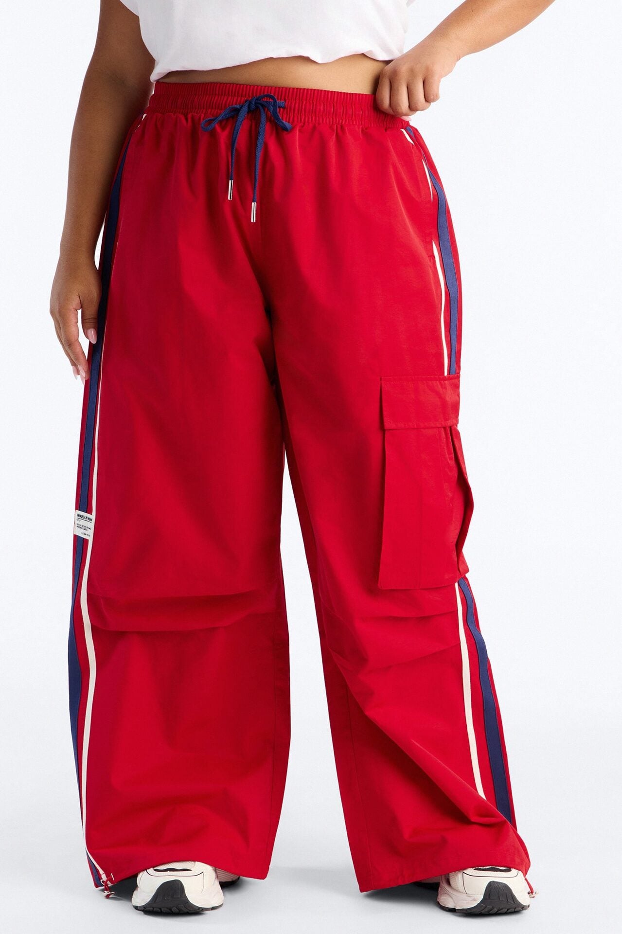 What She Said Windbreaker Track Pant - Red image 5