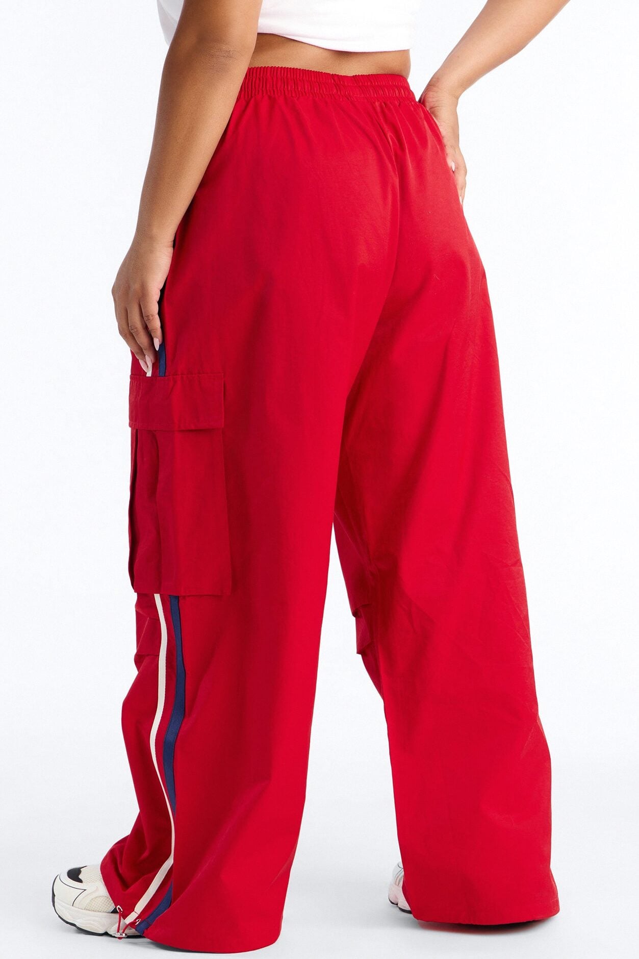 What She Said Windbreaker Track Pant - Red image 7