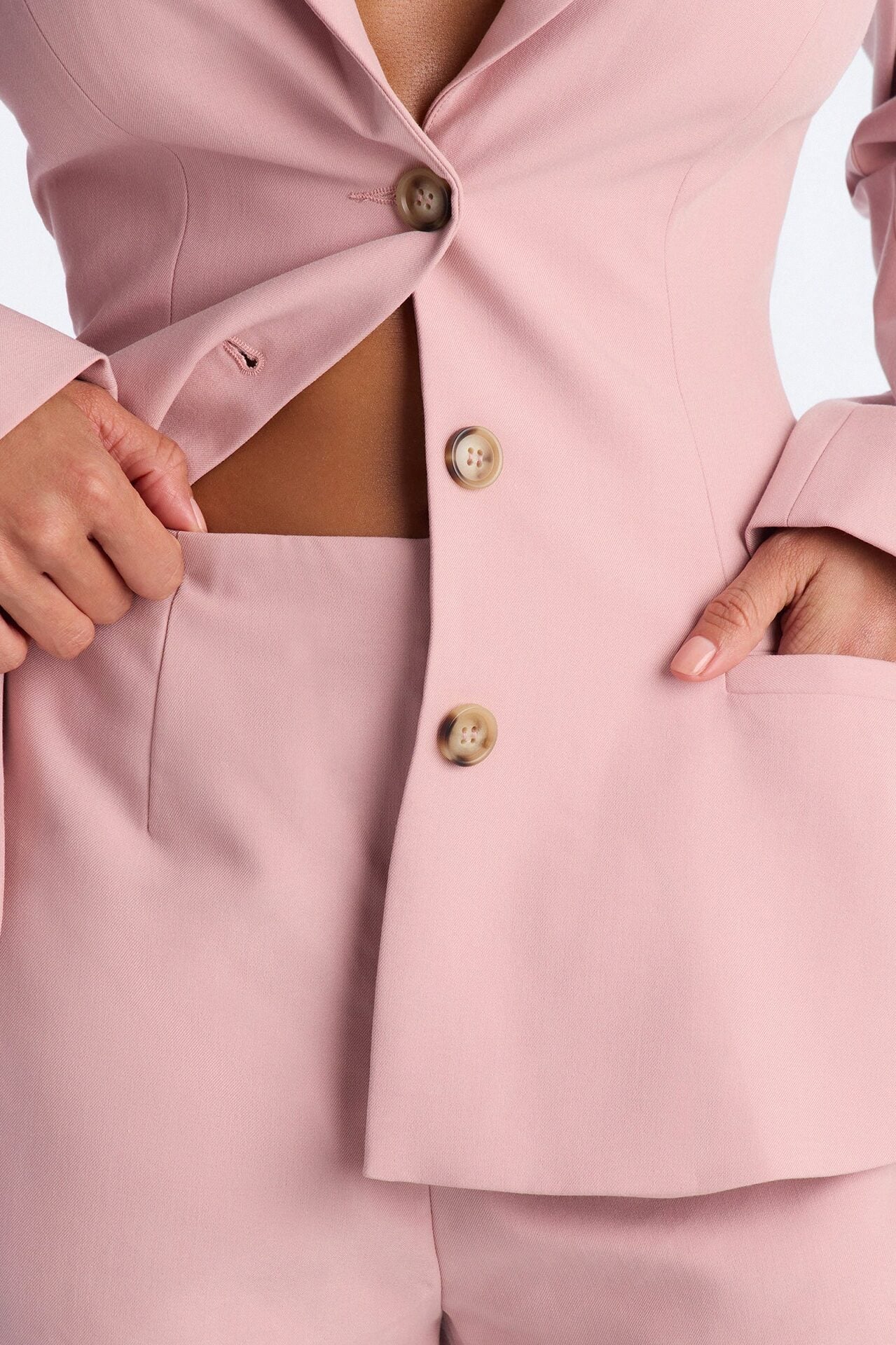 Soft Spoken Blazer Romper - Pink image 3