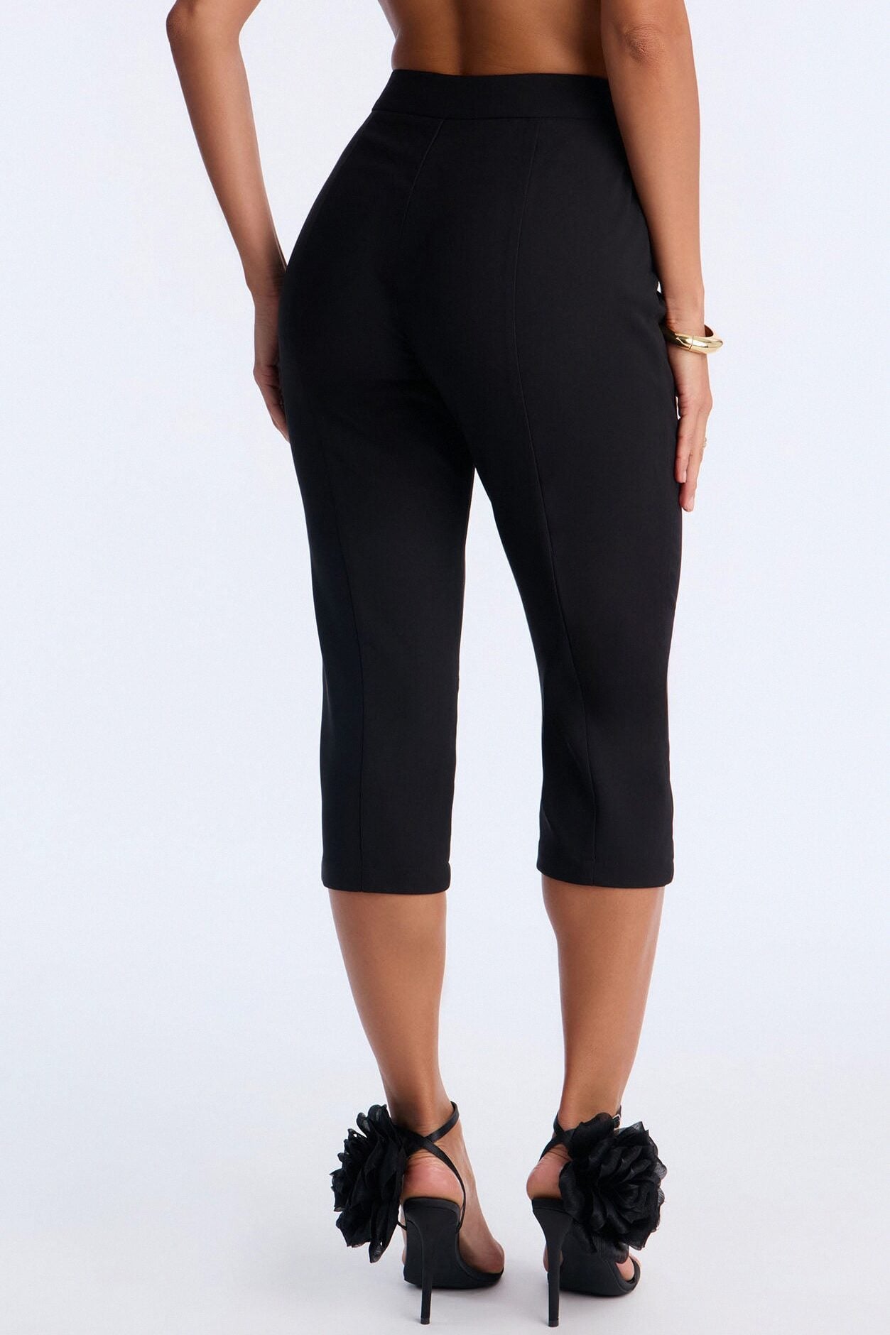 City Affair Blazer Capri Set - Black image 6