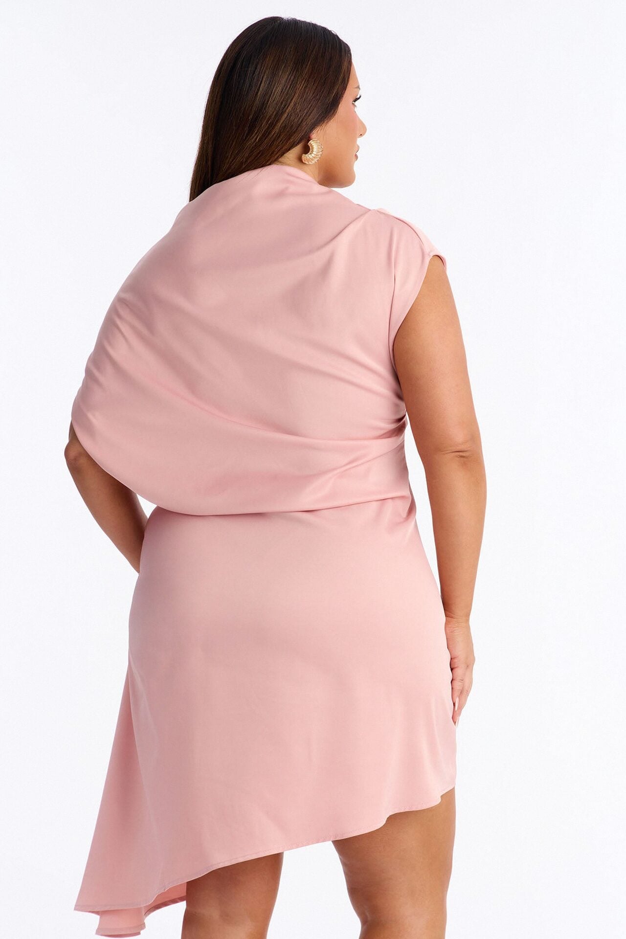 Bynes Satin Midi Dress - Mauve image 8