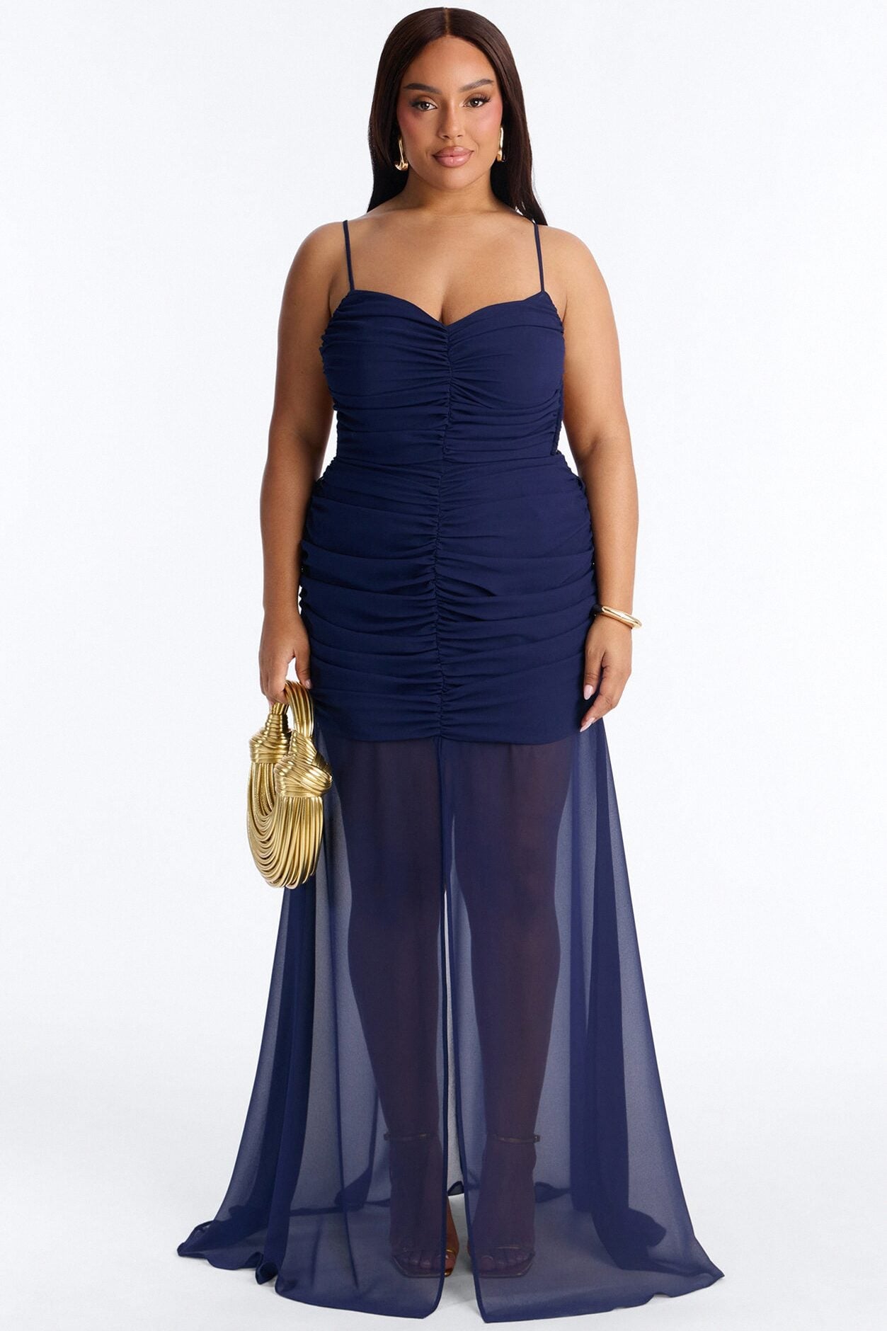 Spring Breeze Chiffon Maxi Dress - Navy image 5