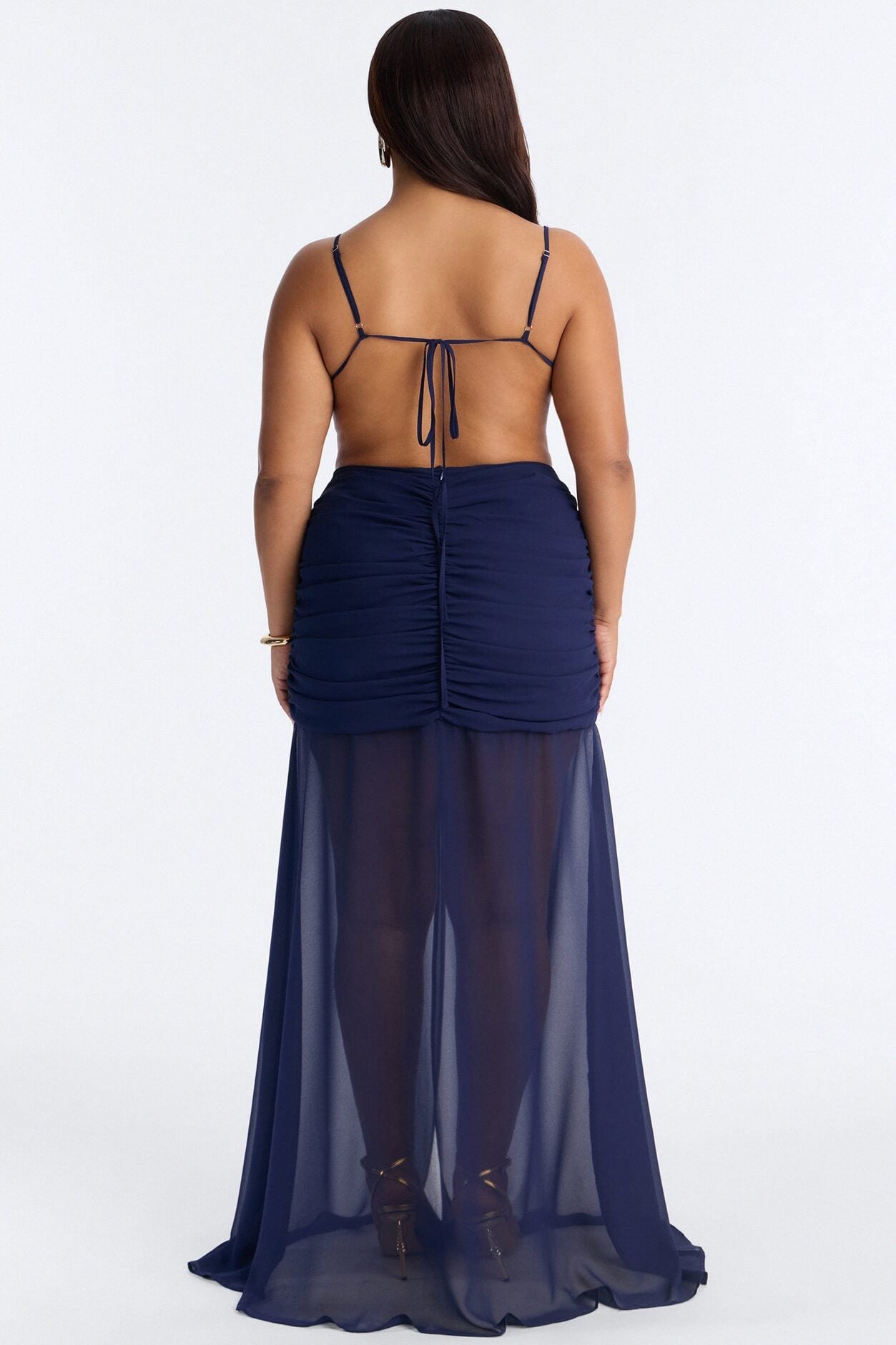 Spring Breeze Chiffon Maxi Dress - Navy image 8