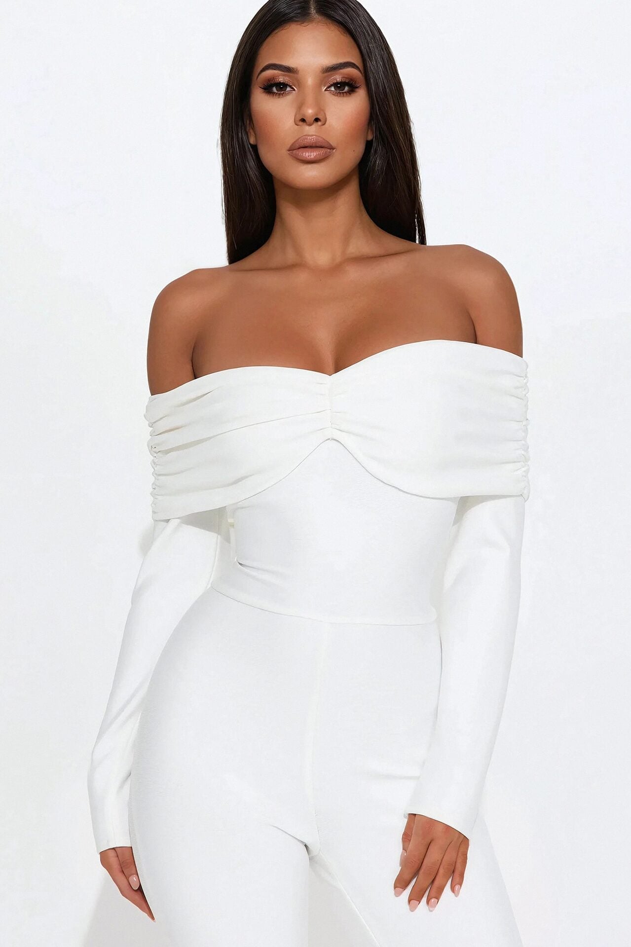 Robin Bandage Jumpsuit - White image 2