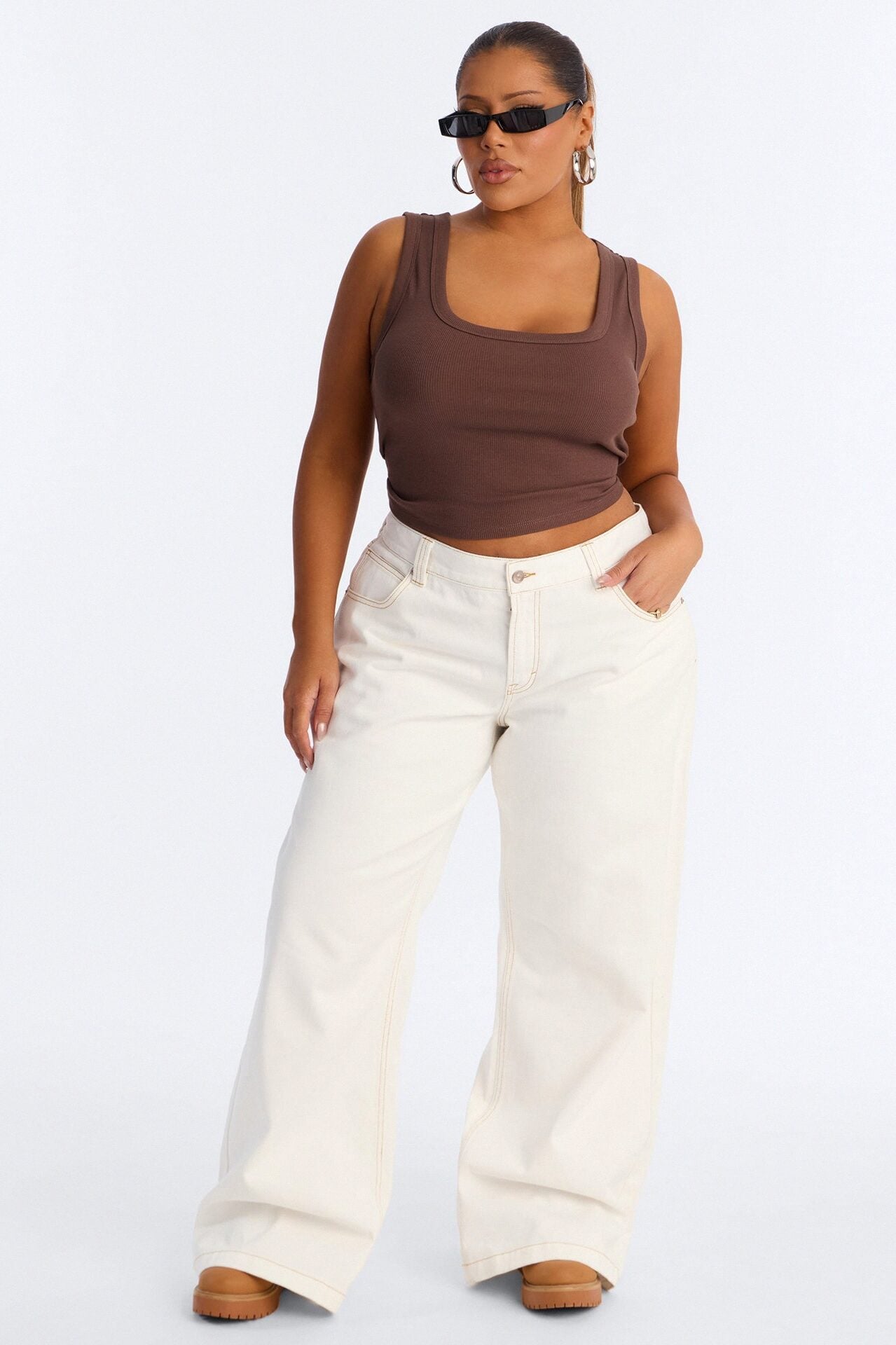 Remi Tank Top - Chocolate image 5