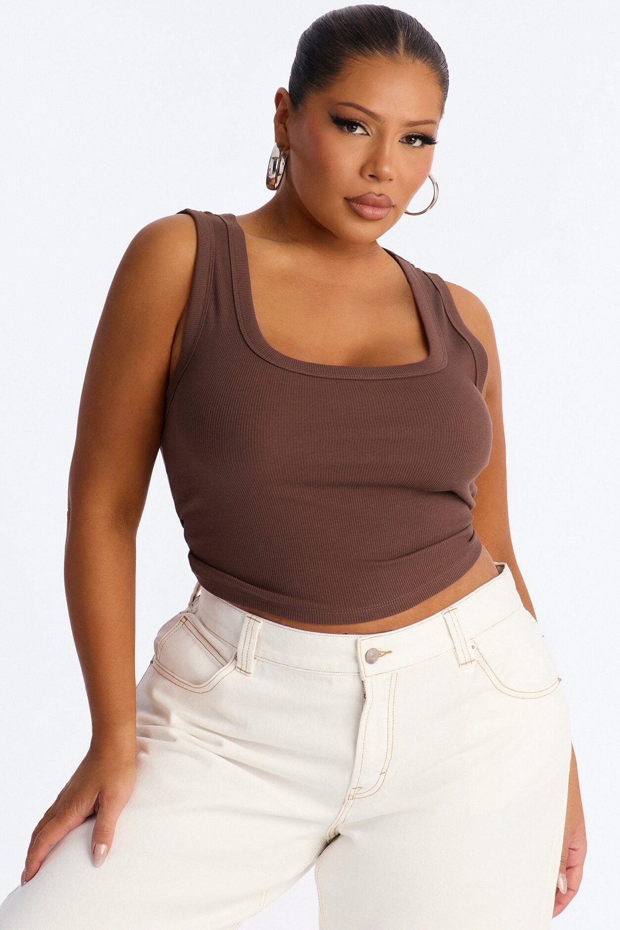 Remi Tank Top - Chocolate image 4