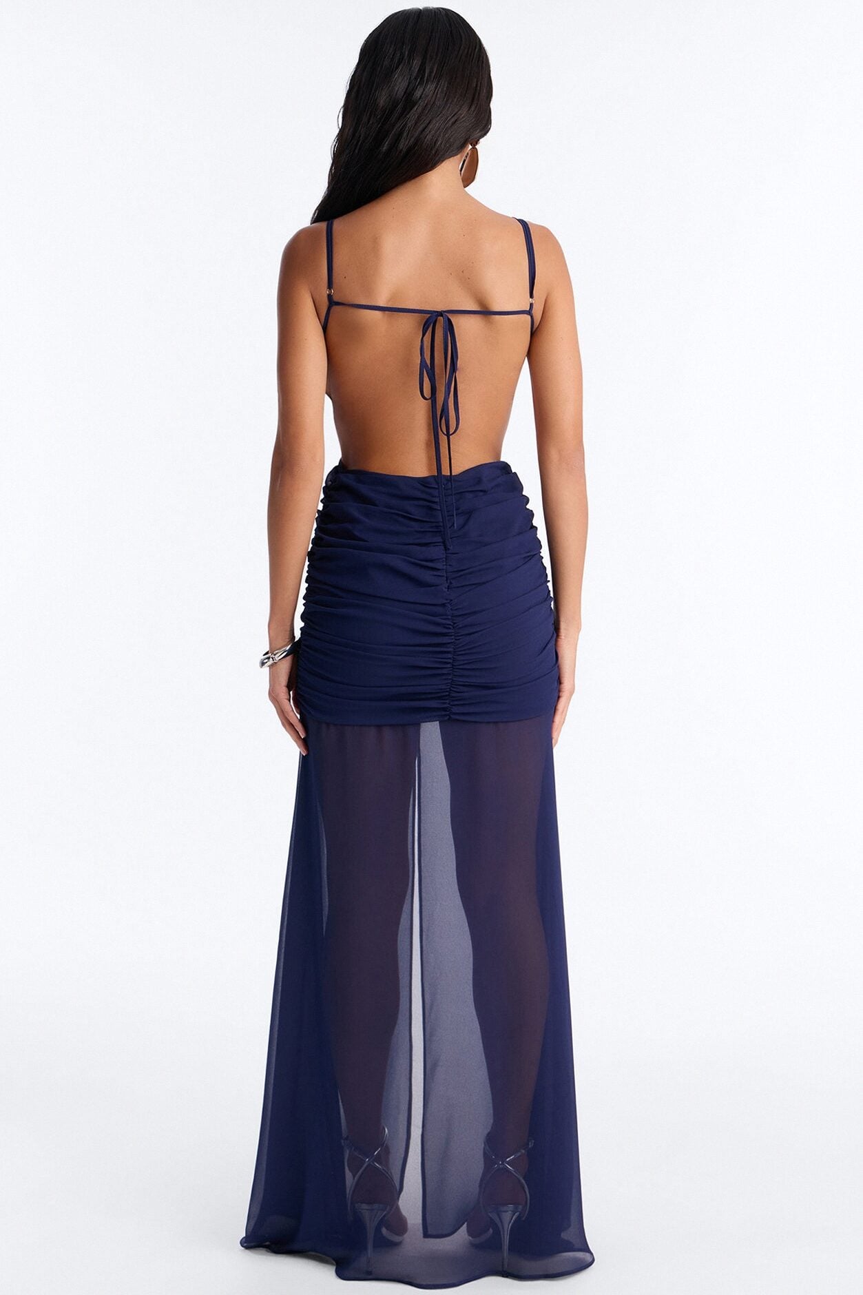 Spring Breeze Chiffon Maxi Dress - Navy image 4