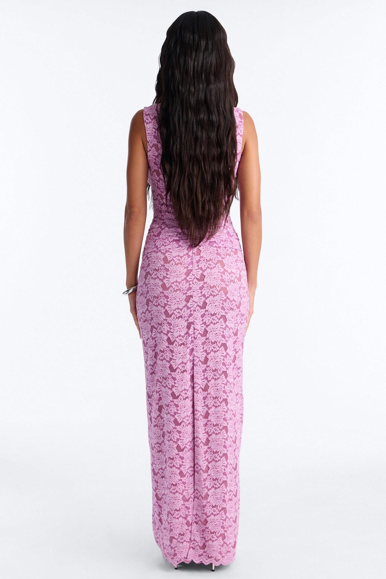 Victorian Bloom Lace Maxi Dress - Orchid image 4