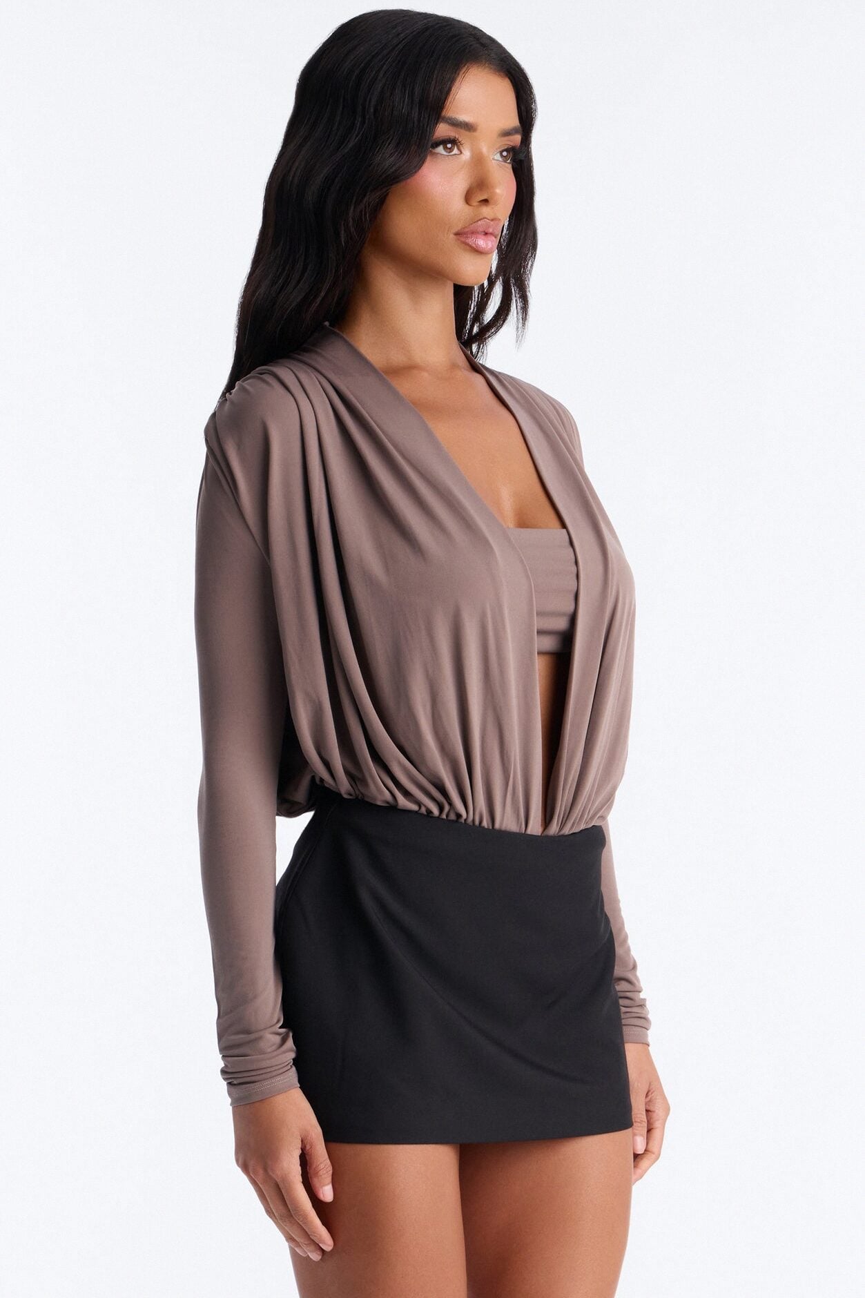 Sexy Baby Long Sleeve Jersey Bodysuit - Taupe image 3