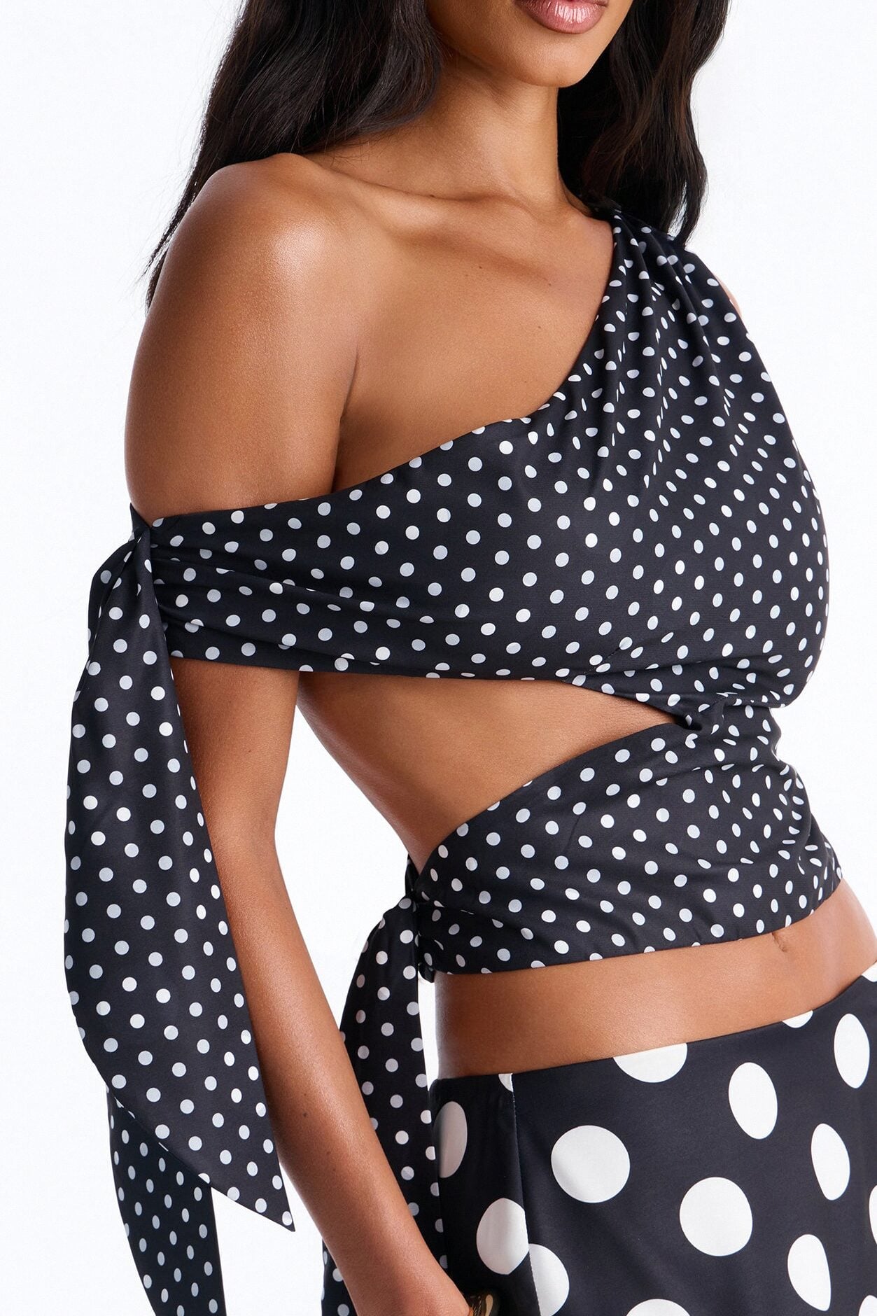 Penny Polka Dot Skirt Set - Black/White image 3