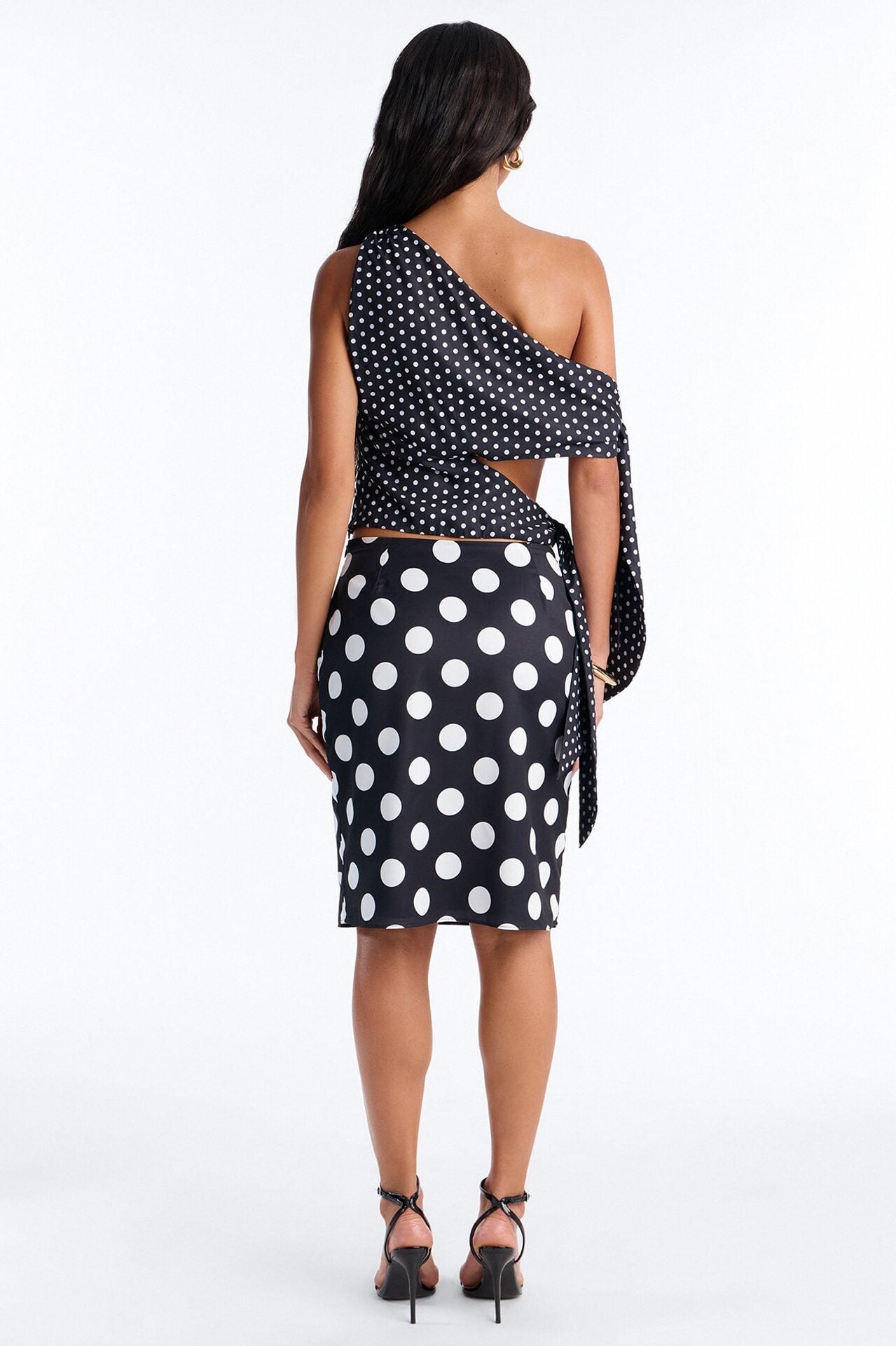 Penny Polka Dot Skirt Set - Black/White image 4
