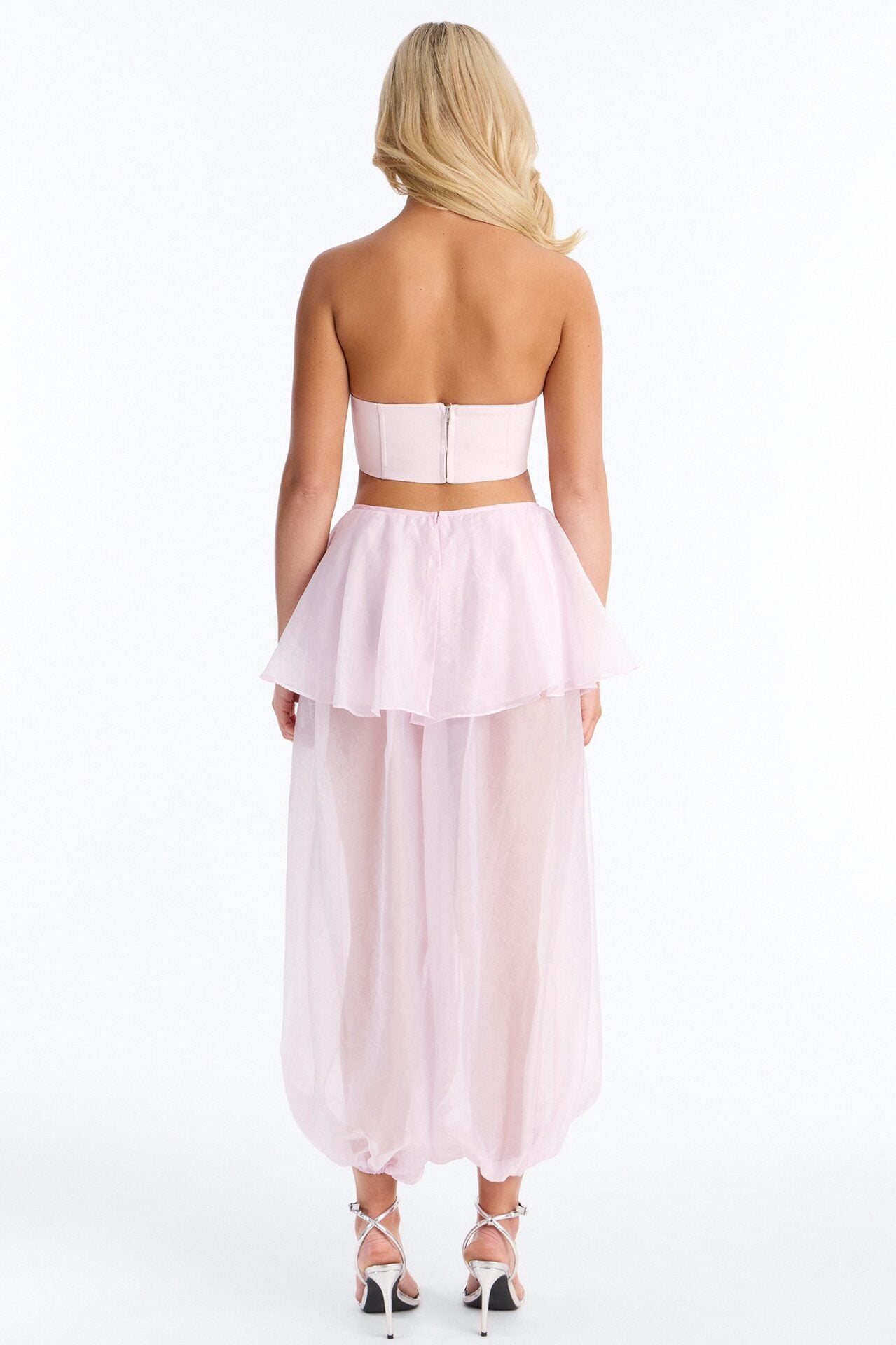 Blossom Organza Pant Set - Light Pink image 4