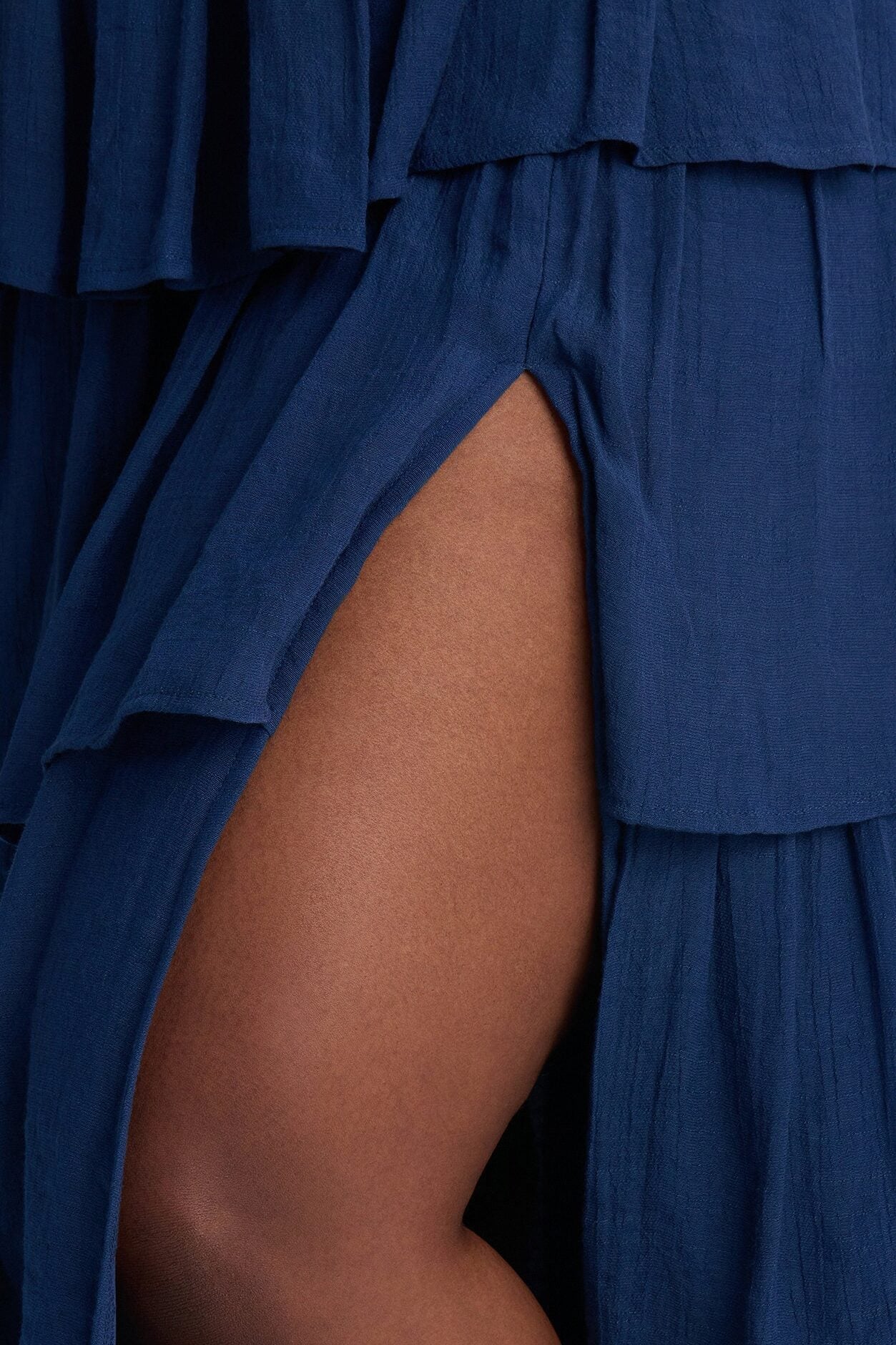 Tatum Tiered Strapless Maxi Dress - Navy image 7