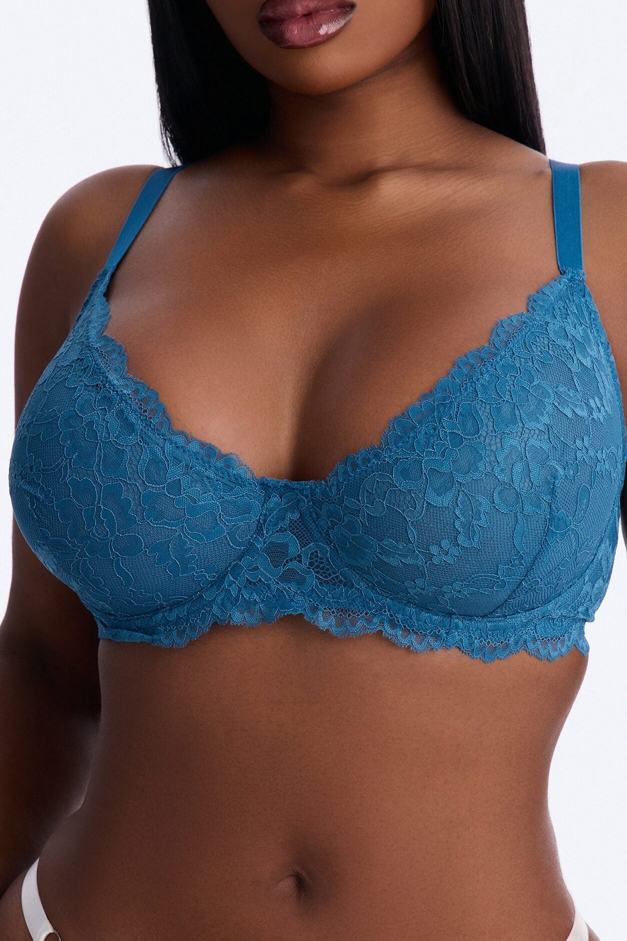 Nova Lace Unlined Bra - Teal image 5