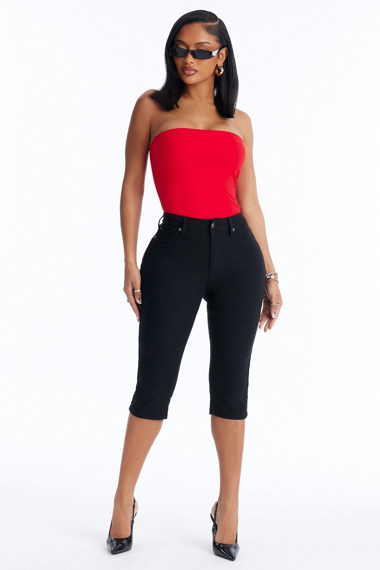 Veronica Double Lined Tube Top - Red image 2